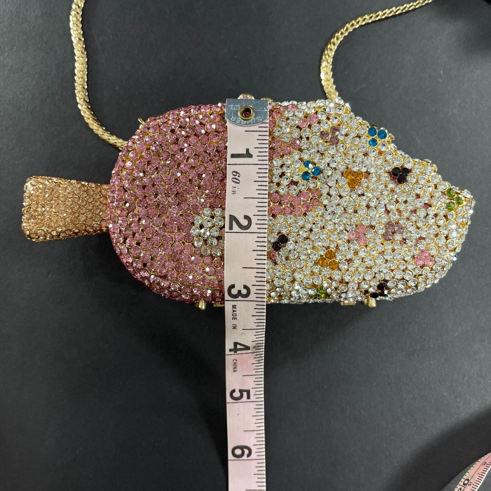 Popsicle Ice Cream Crossbody Evening Purse Bling Bag Clutch Sparkle Handbag