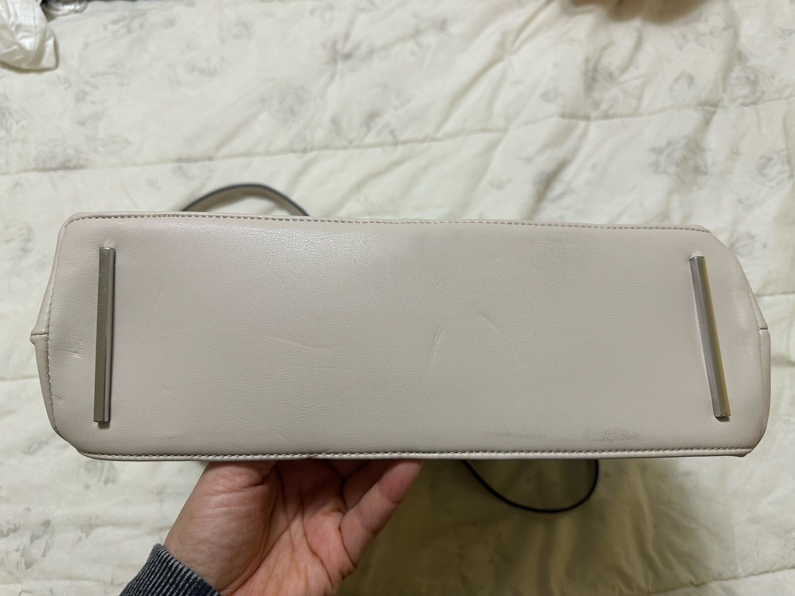 Celine Dion Collection Handbag Purse Nude With Silver Accent- Partita Collection