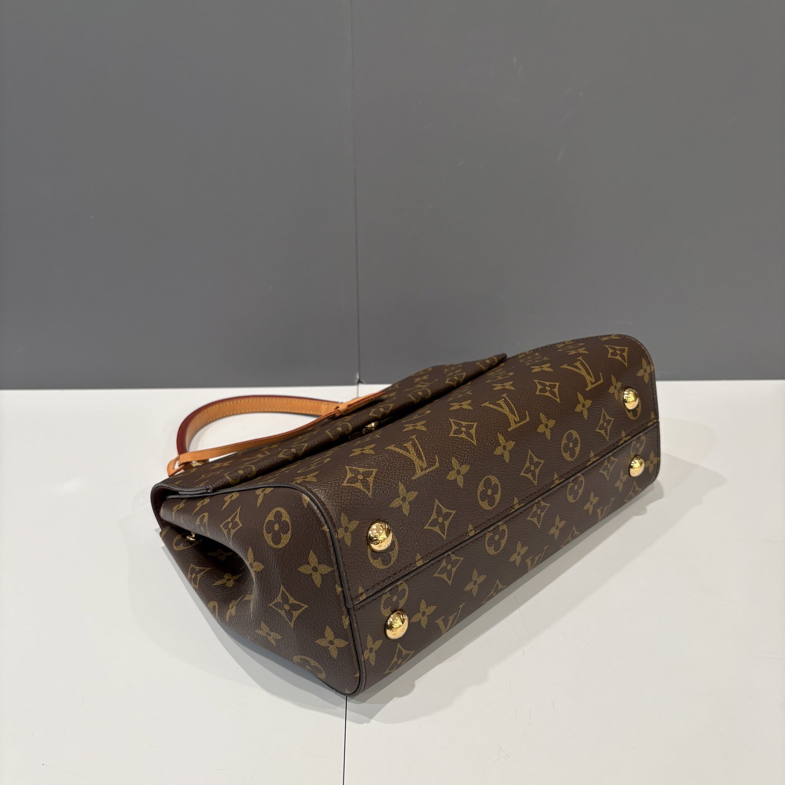 Louis Vuitton Cluny Mm Light Brown Dark Brown Blue Monogram (zy061026a1)