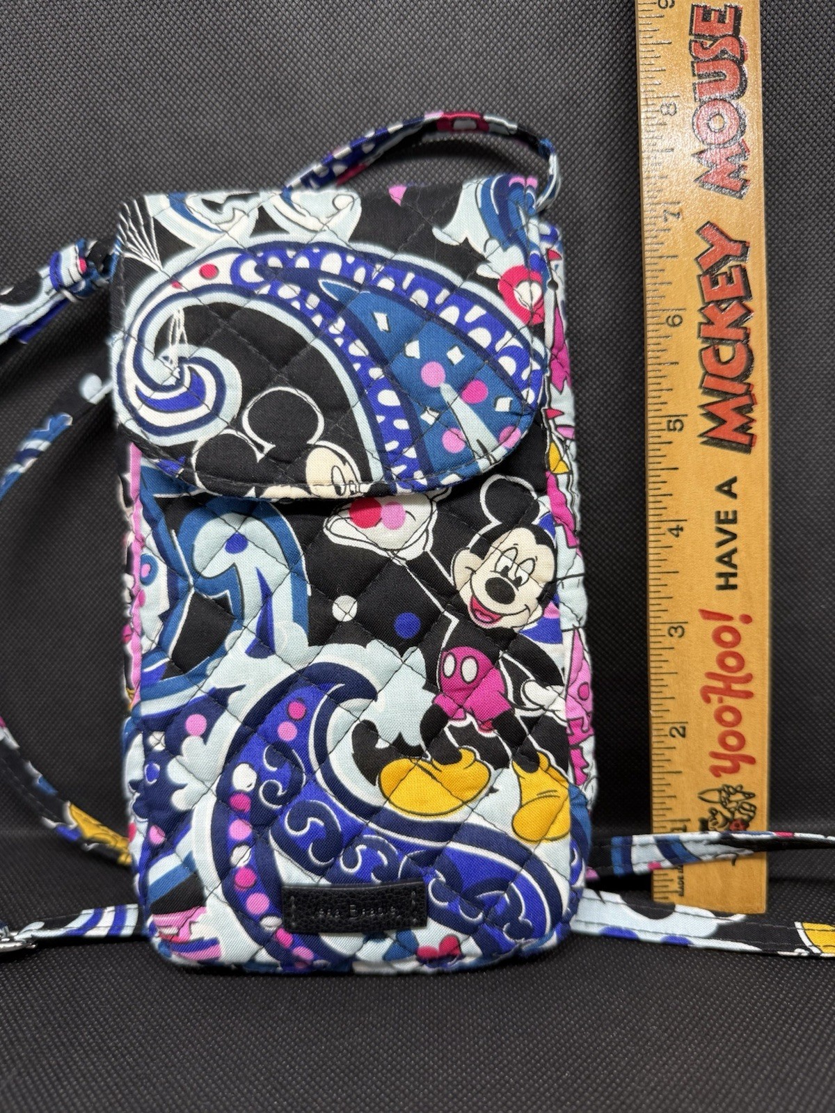 VERA BRADLEY DISNEY MICKEY’S WHIMSICAL PAISLEY CARSON CELL CROSSBODY BAG