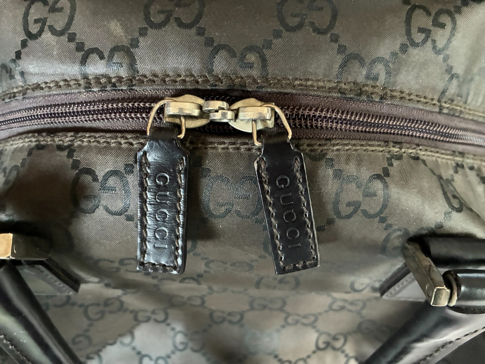 Gucci duffle bag vintage brown Excellent!