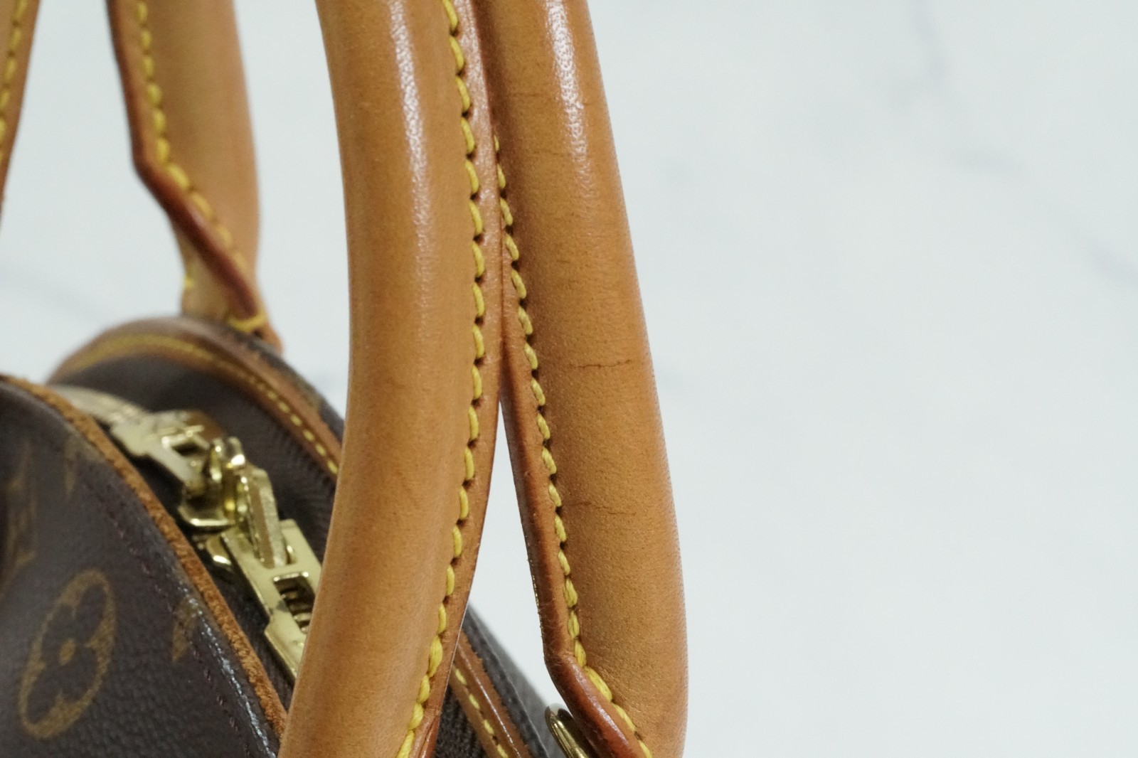 [Rank AB] Louis Vuitton Monogram Ellipse MM Handbag M51126 Brown Canvas w/ Box