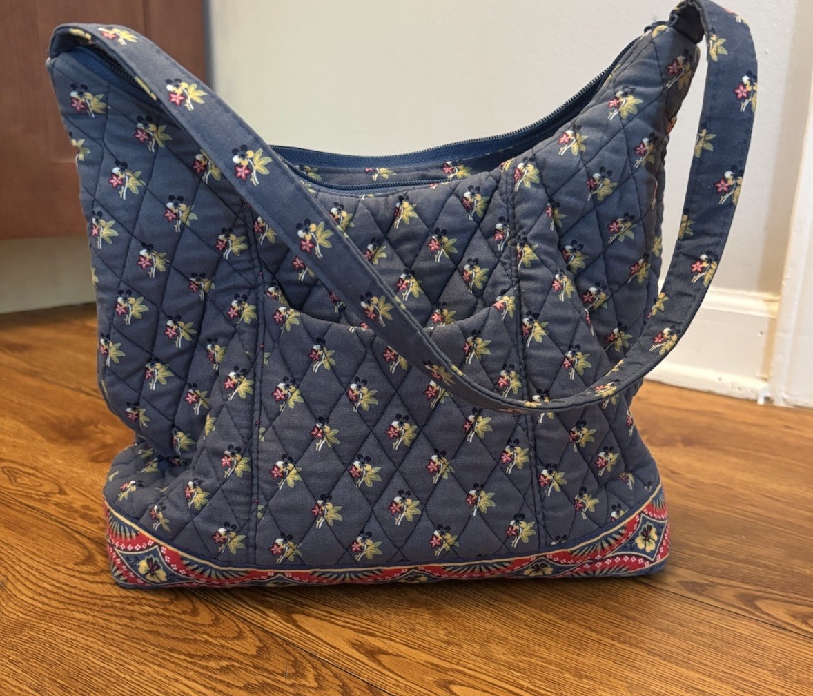 Vera Bradley Emily Hobo Style Purse Discontinued Print