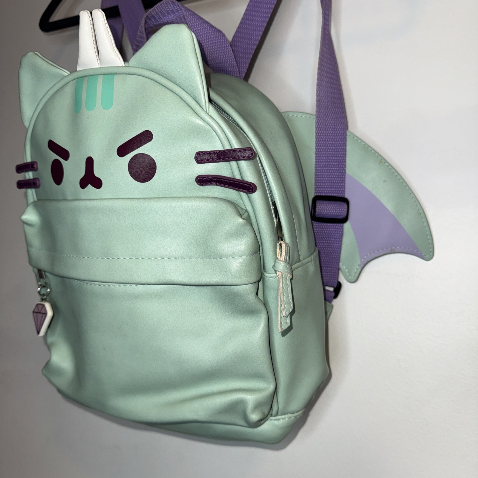 Rare Hot Topic Exclusive Pusheen Dragonsheen Mini Backpack Faux Leather Bag