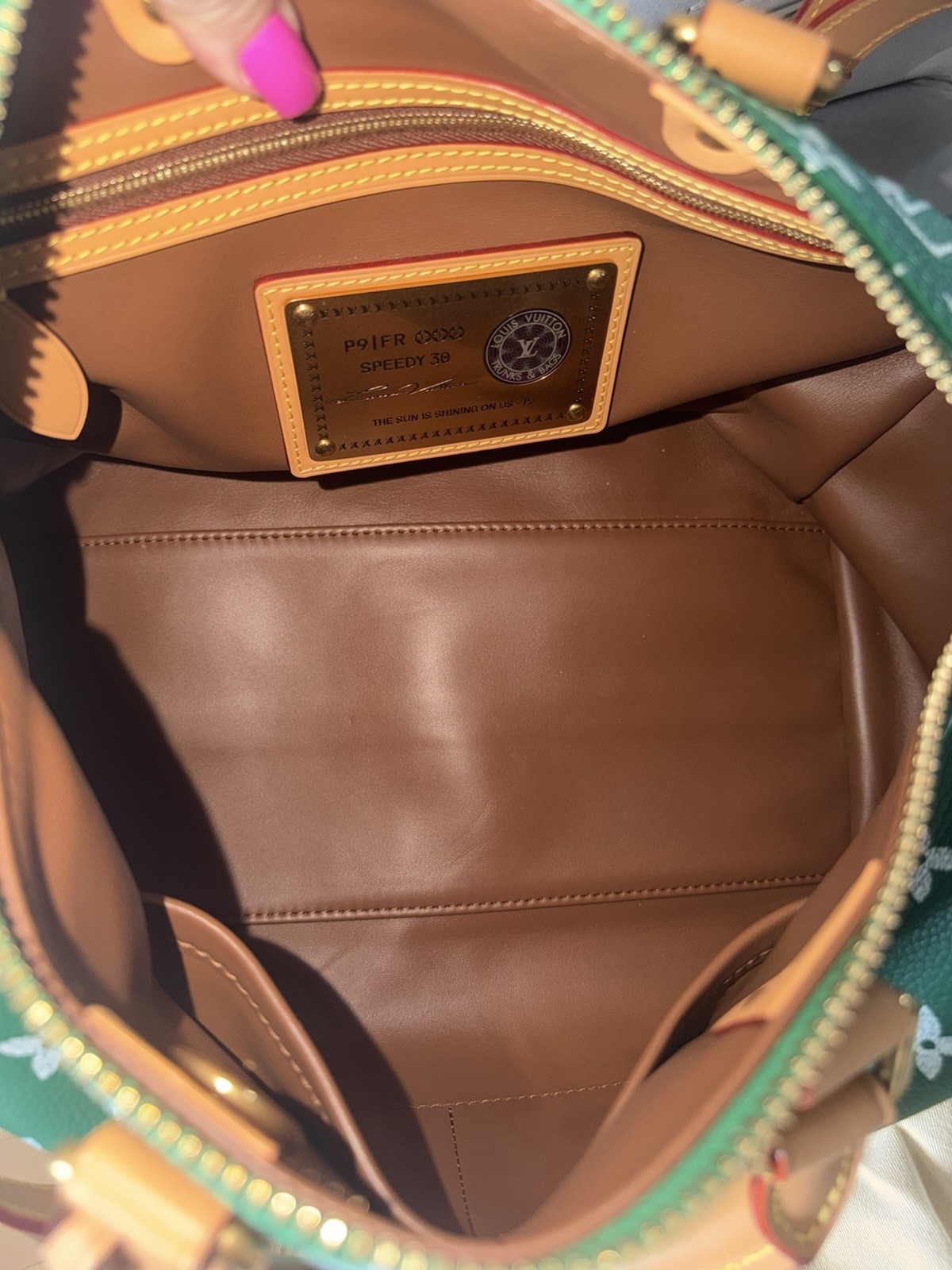 Guaranteed Authentic Louis Vuitton P9 Speedy 30 Green Pre Owned