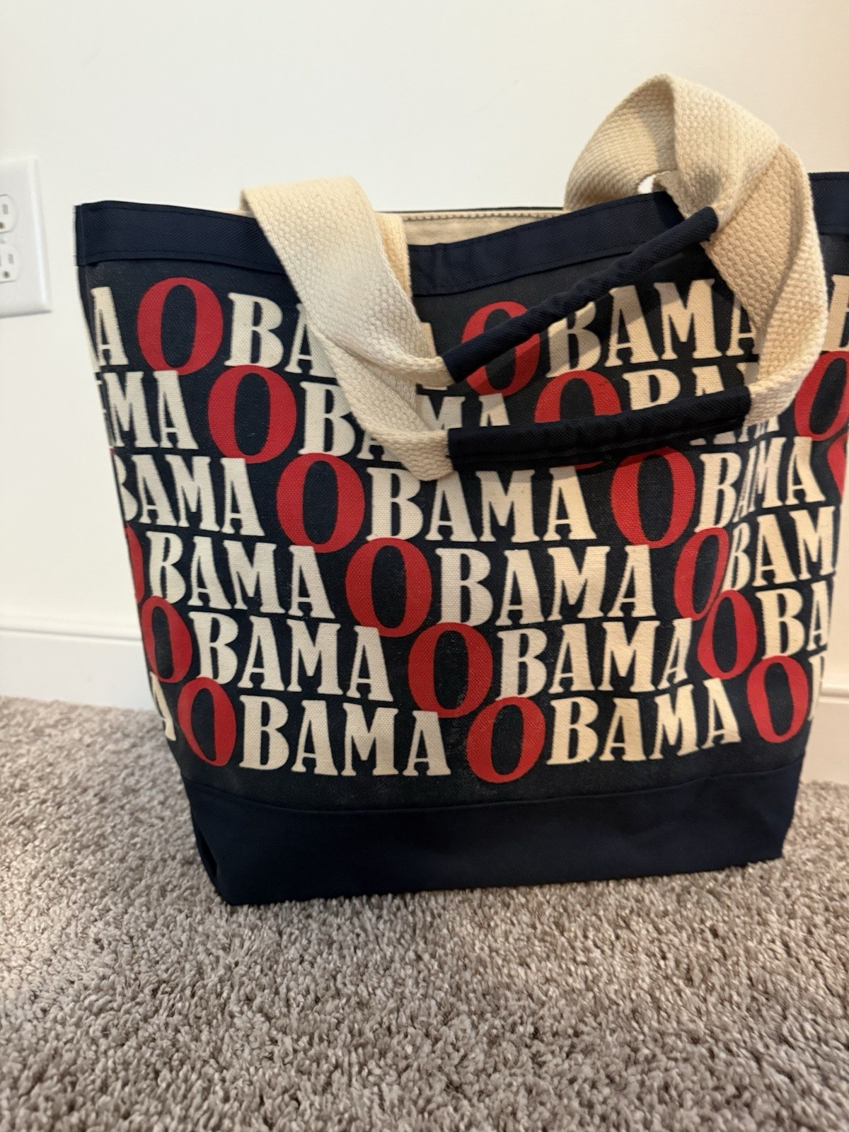 Tory Burch Runway to Win Obama 2012 Campaign Canvas Tote Bag Limited Edition USA