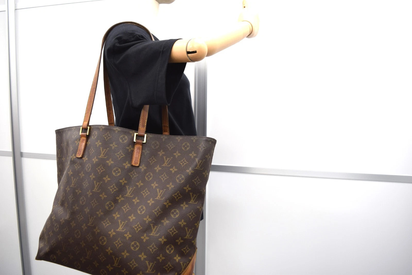 Louis Vuitton M51152 Tote Bag Cabas Alto Monogram Brown Canvas Made In France JP