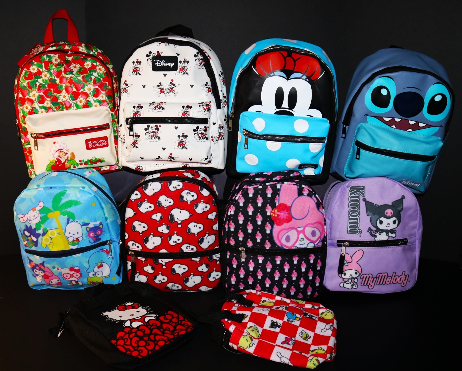 Pop Culture Mini Backpacks & Bags 15+ Disney, Sanrio Hello Kitty, Peanuts & more