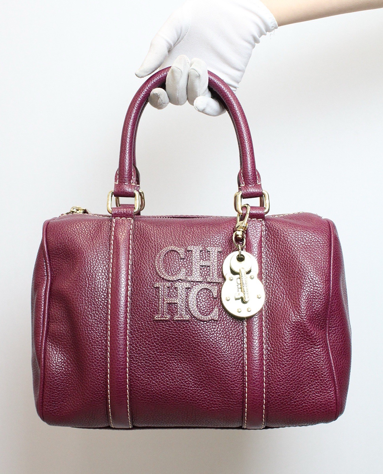 Carolina Herrera Andy Boston bag Burgundy