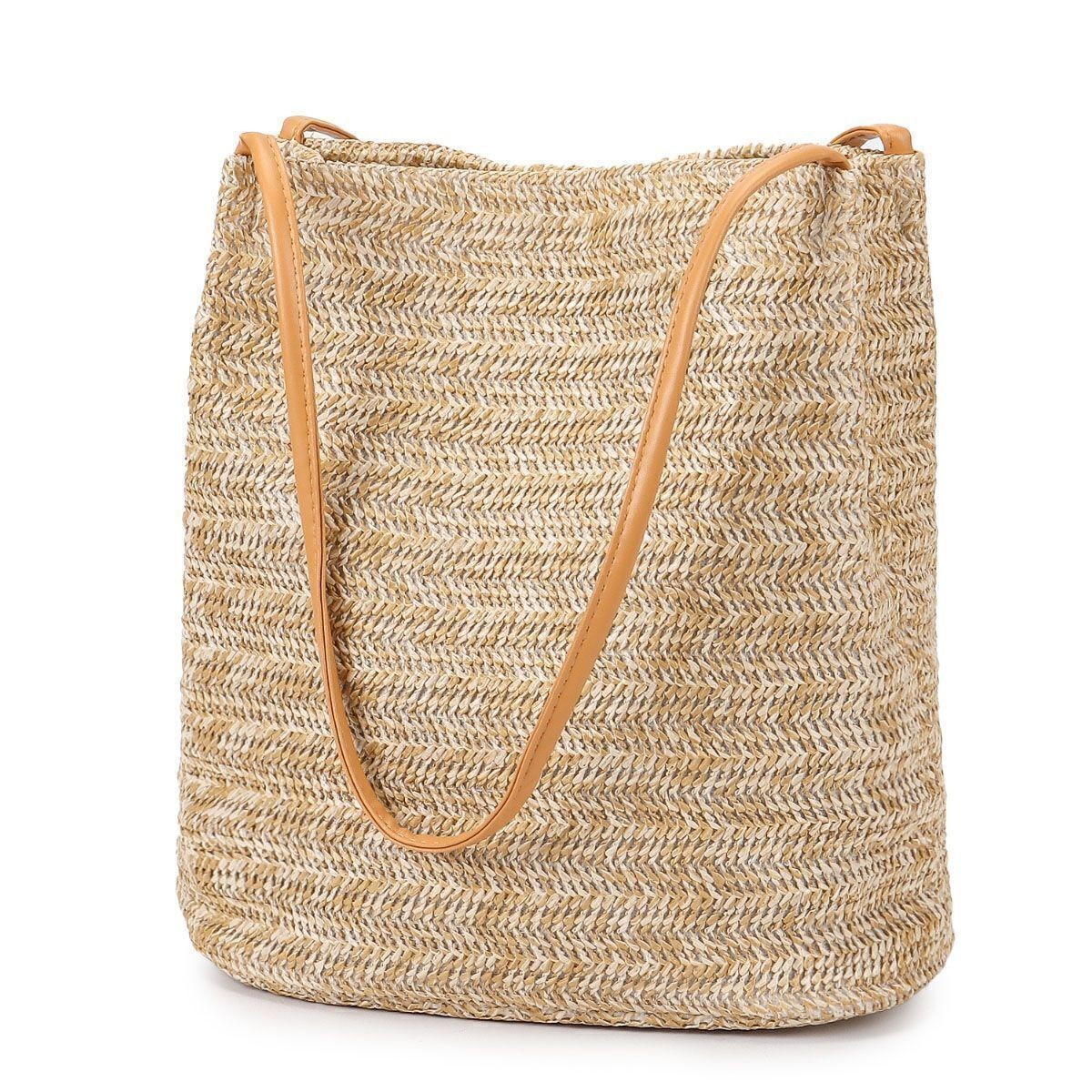 Women Handbag Rattan Straw Bag Shoulder Beach Woven Purse Tote Summer Crossbody