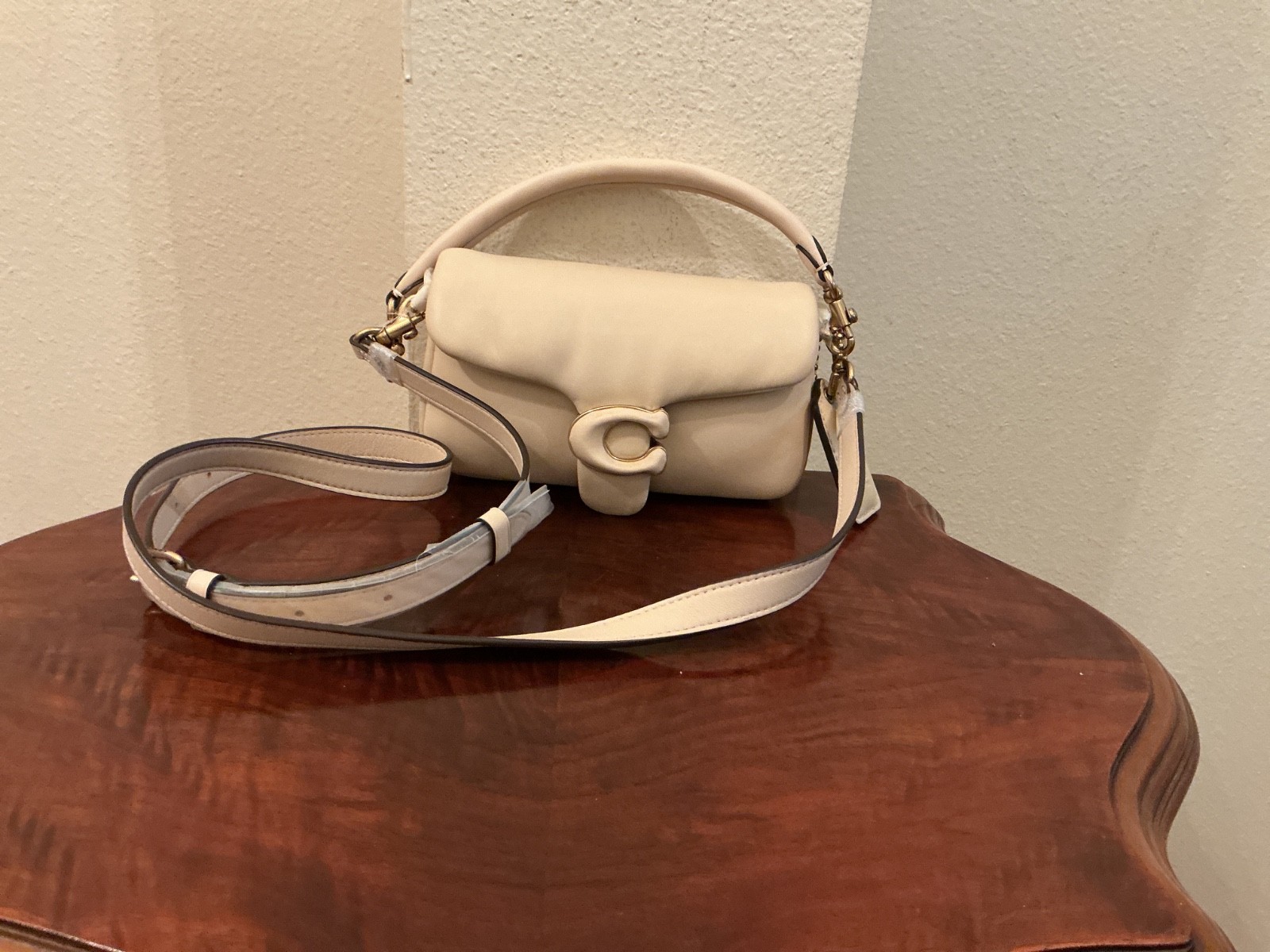 NWT Coach Pillow Tabby Shoulder/Crossbody Bag 18 In Ivory- Style# C3880