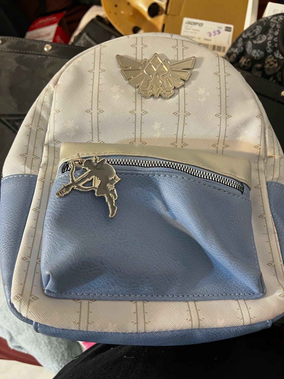 Legend of Zelda Backpack Zip Closure Lined Pockets Link Charm Medium