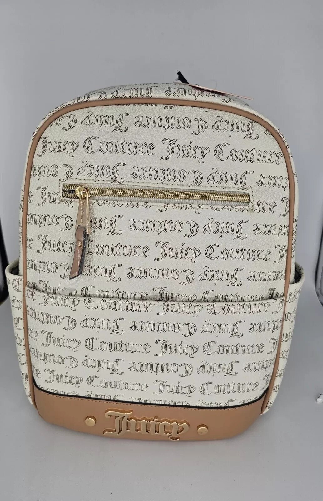 Juicy Couture Pecan White Full Size Backpack Retail $99