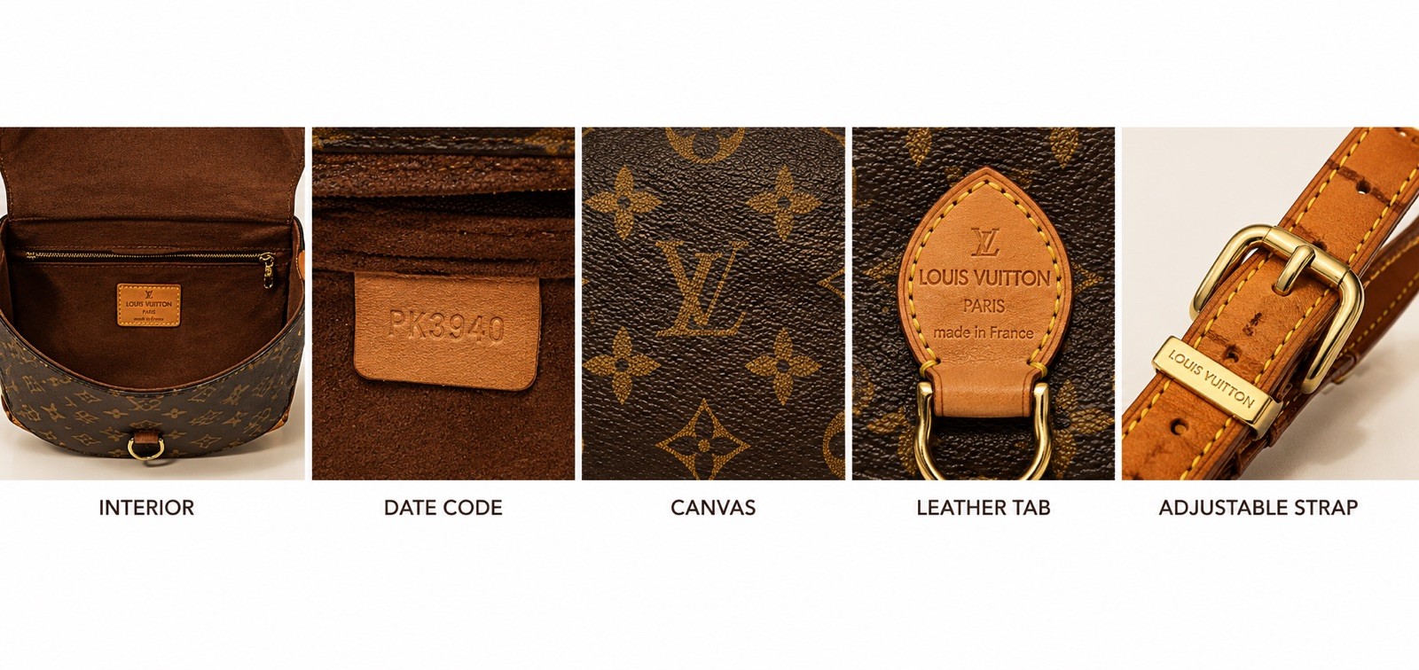 Authentic Louis Vuitton Monogram Canvas Crossbody Bag Made in France Vintage