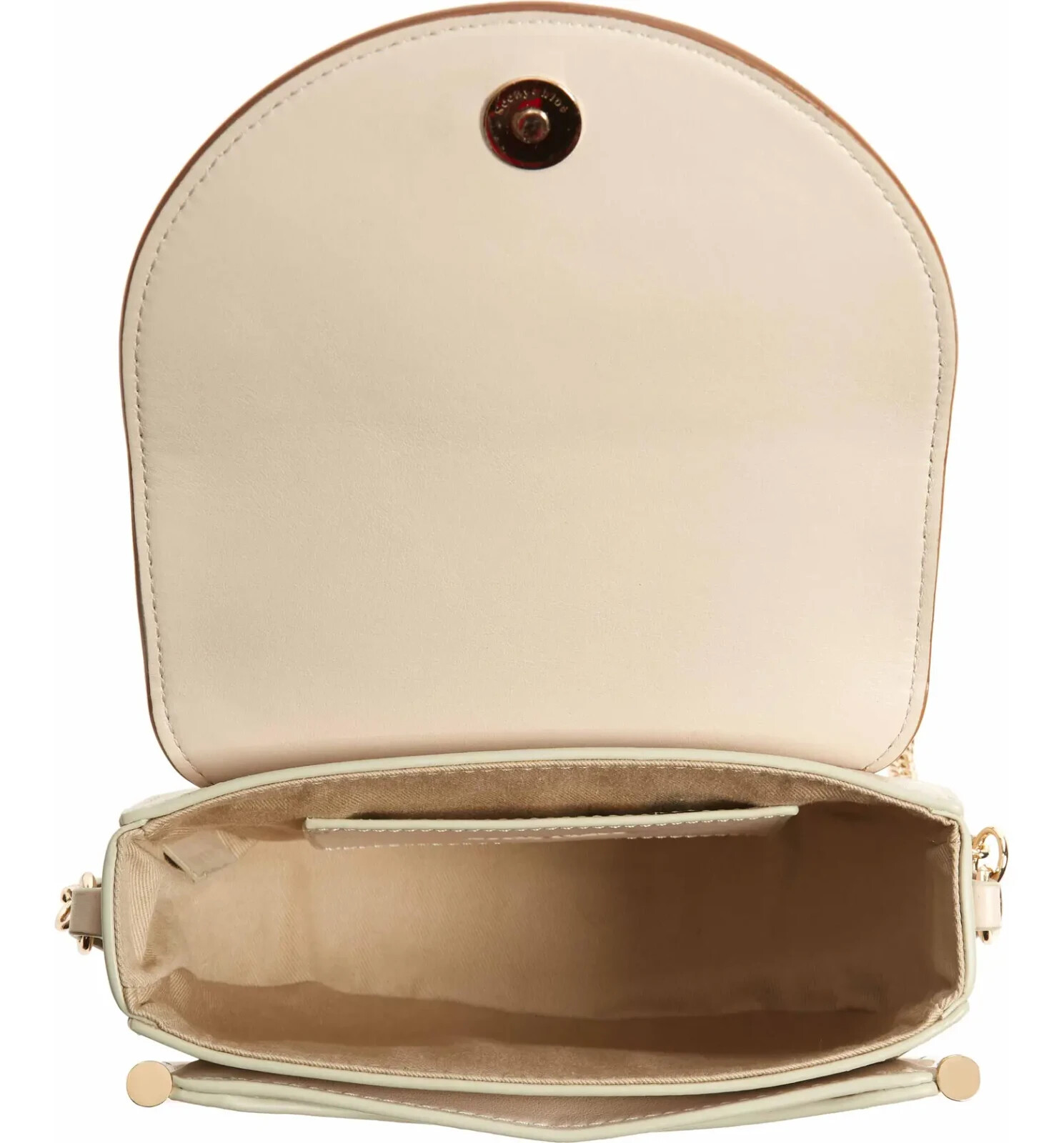 See by Chloé X8004 Womens Cement Beige Mara Leather Saddle Bag 7x6x2.75 in