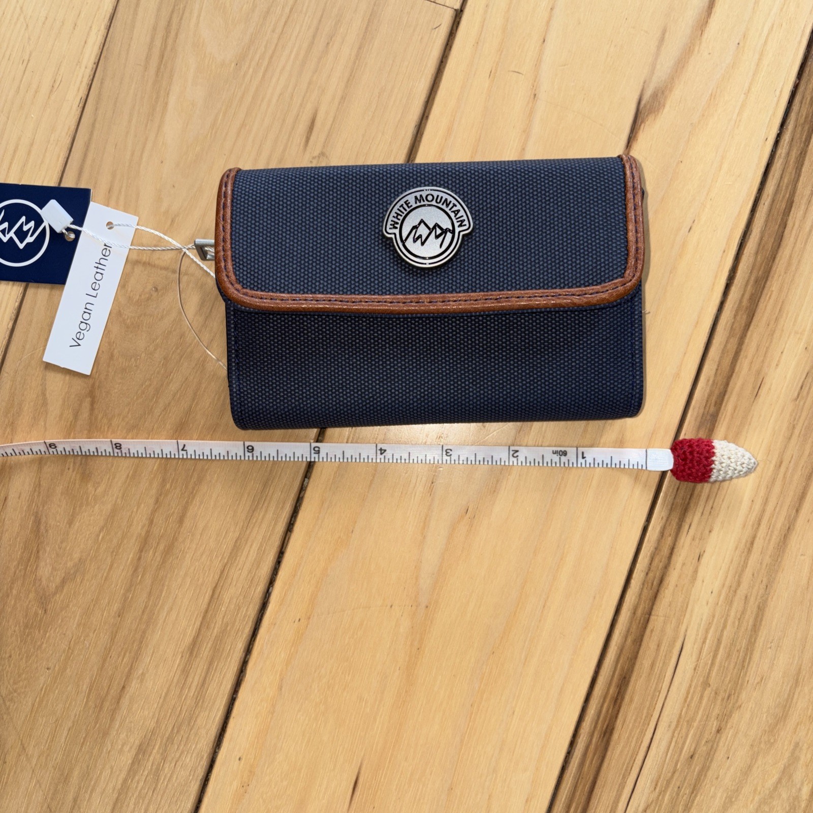 NWT White Mountain Vegan Leather Clutch Bag In Blue & Brown