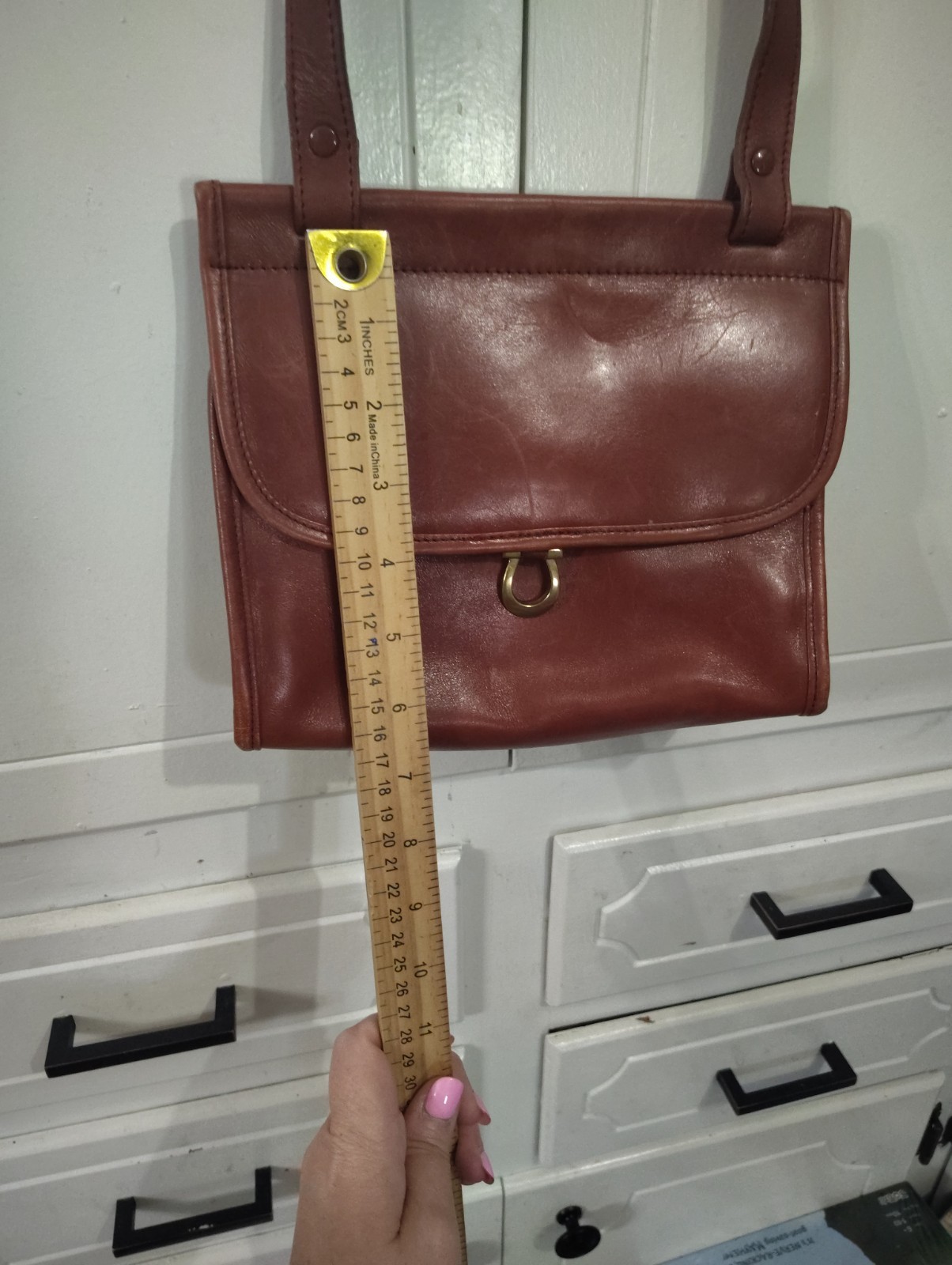 Vintage ETIENNE AIGNER Leather Handbag Purse Shoulder Crossbody Bag Purse