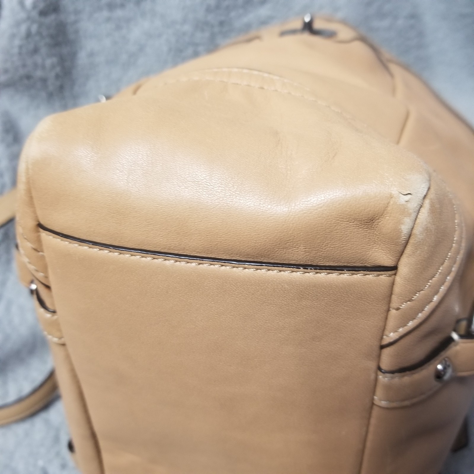 Coach Gallery Lunch Tote Black Leather Purse Handbag K0720-F11524 Cream Leather