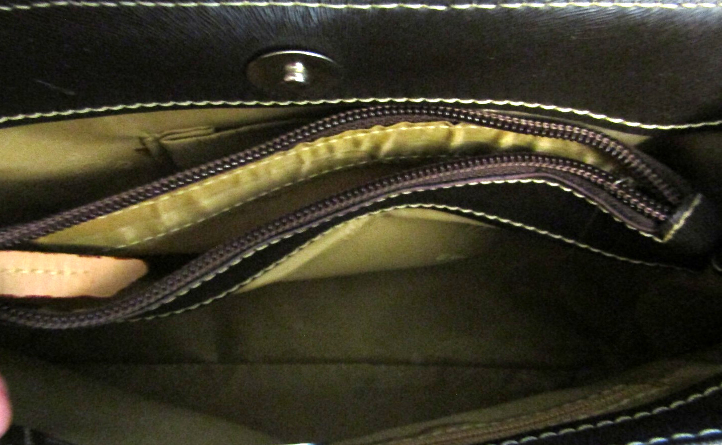 Vintage El Potro Brown Canvas & Tan Leather Straps Tote Shoulder Handbag