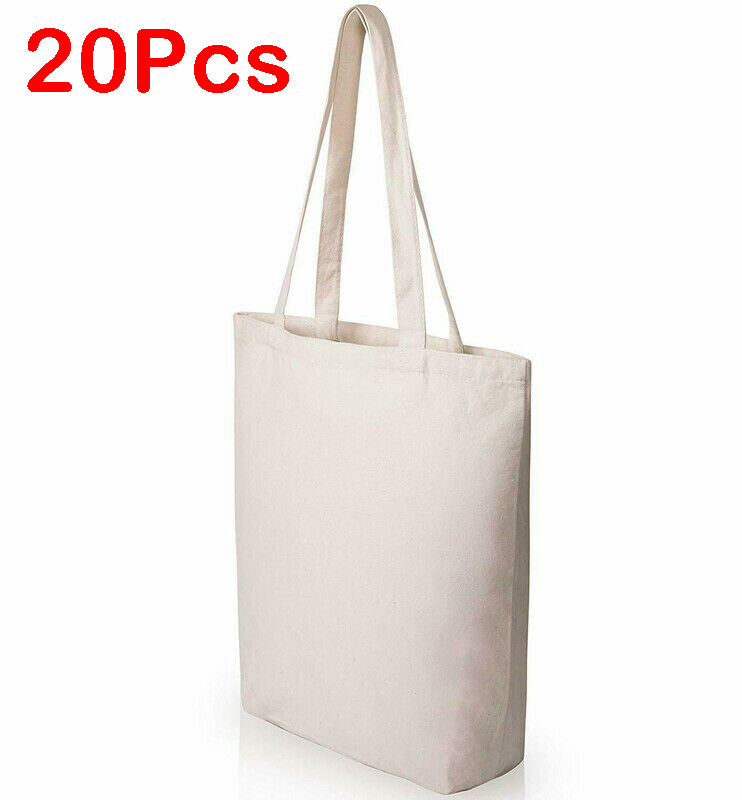 20Pcs Blank Canvas Bag Sublimation Cosmetic Canvas Pouch 14.5″x16.5″ / 37cmx42cm