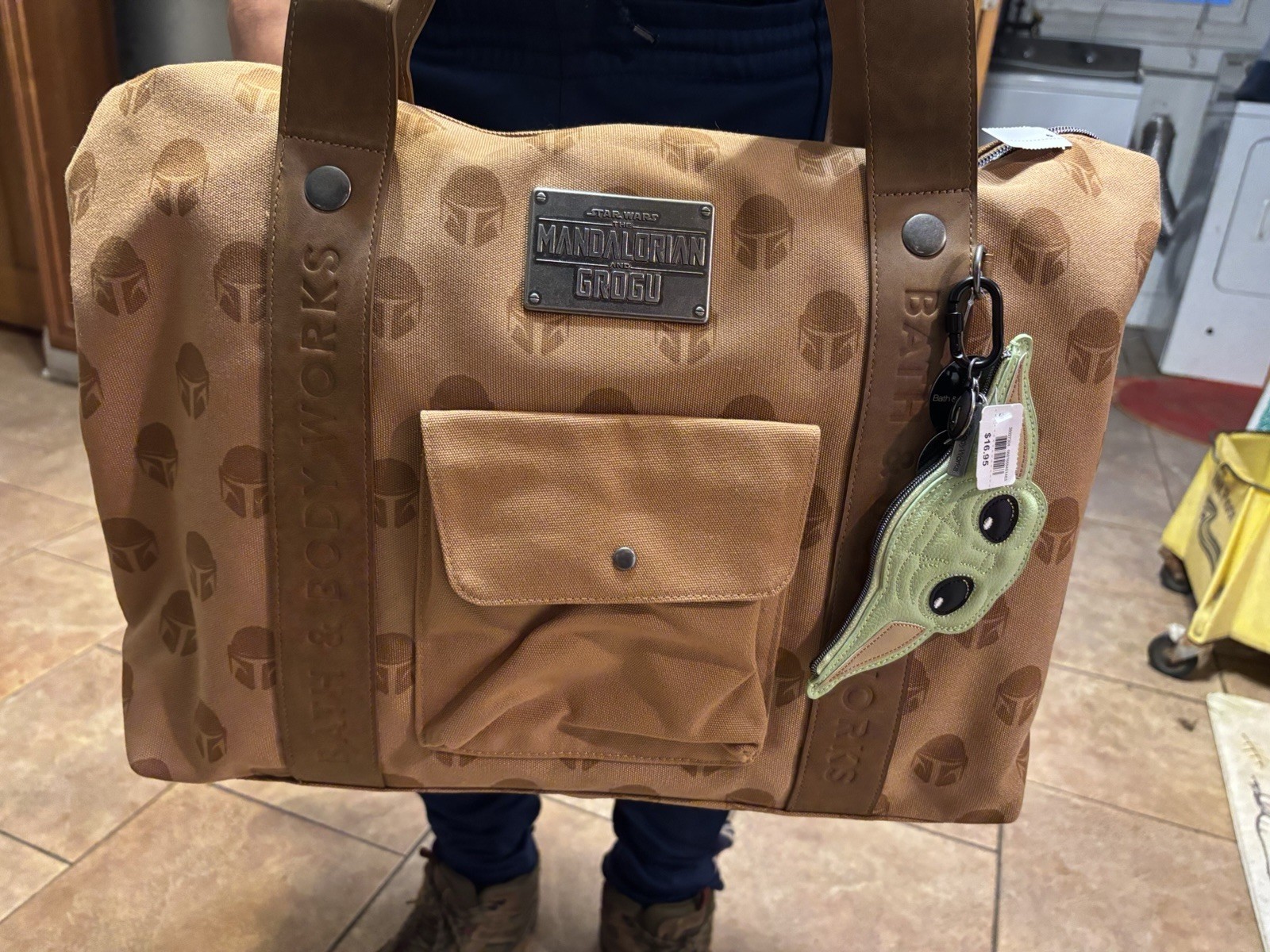 B&B Disney Star Wars Mandalorian Limited Edition Brown Bag With Coin Purse