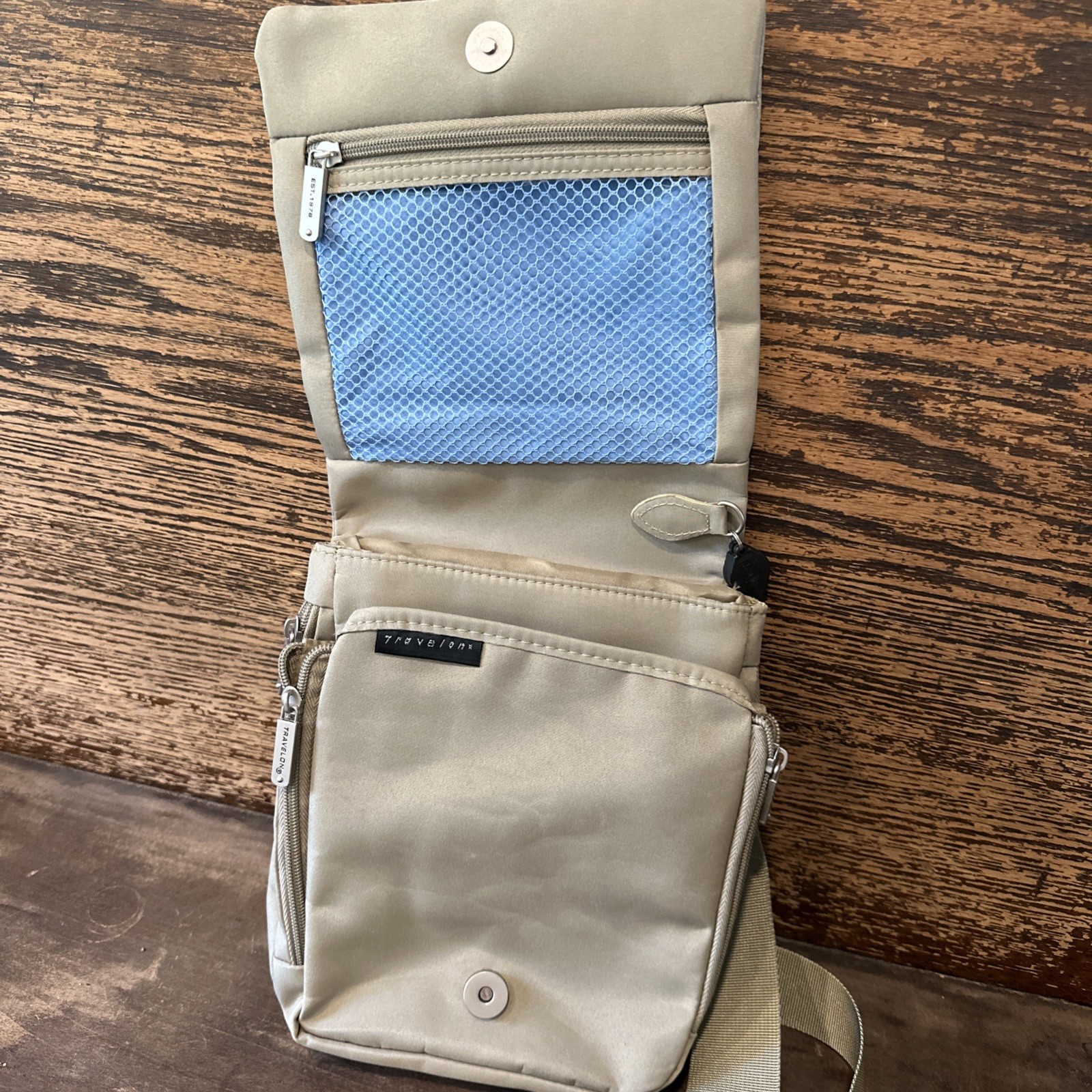 Travelon Anti Theft Khaki Crossbody Bag Travel Gear