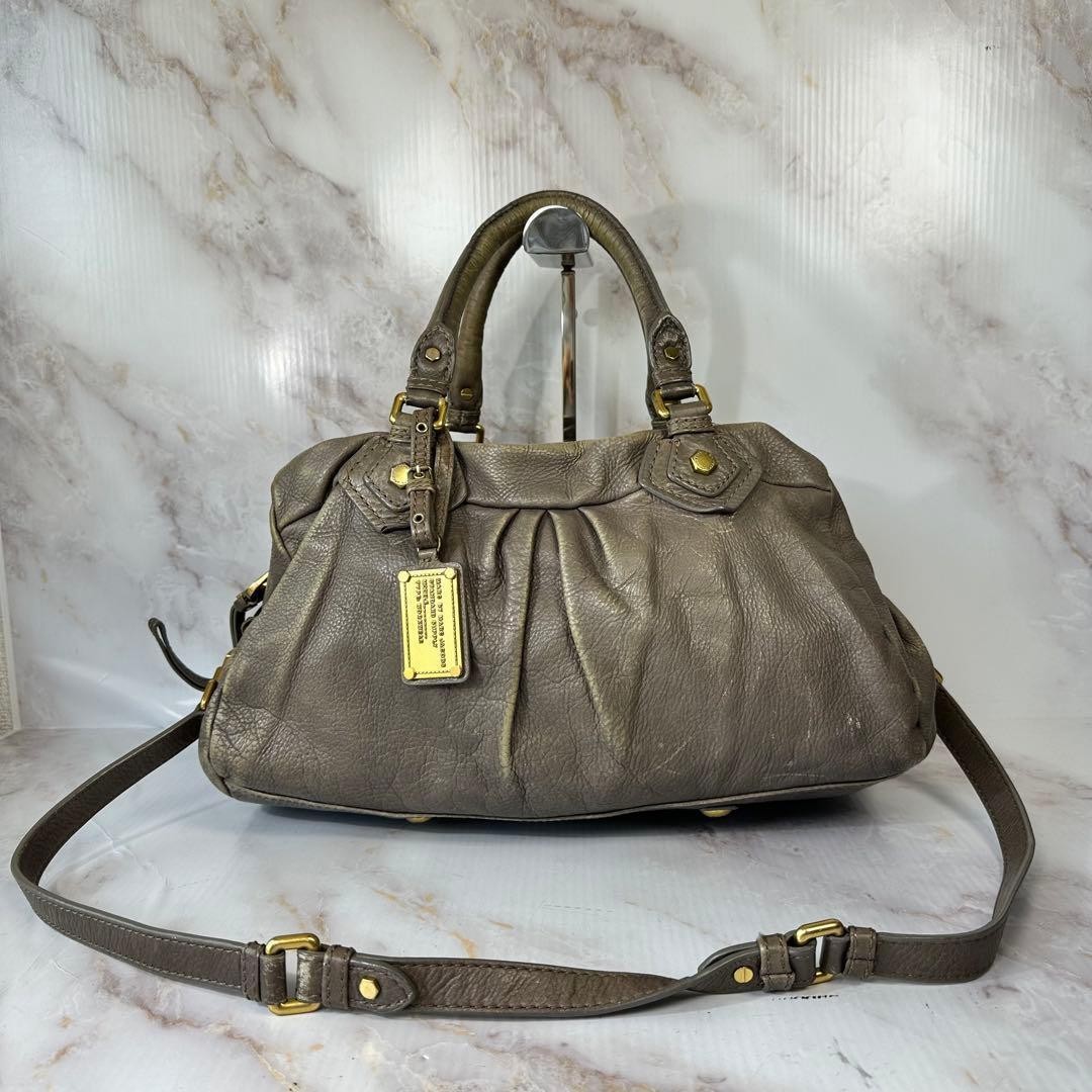 Marc by Marc Jacobs Classic Q Bag Greige Crossbody Womens Used Authentic