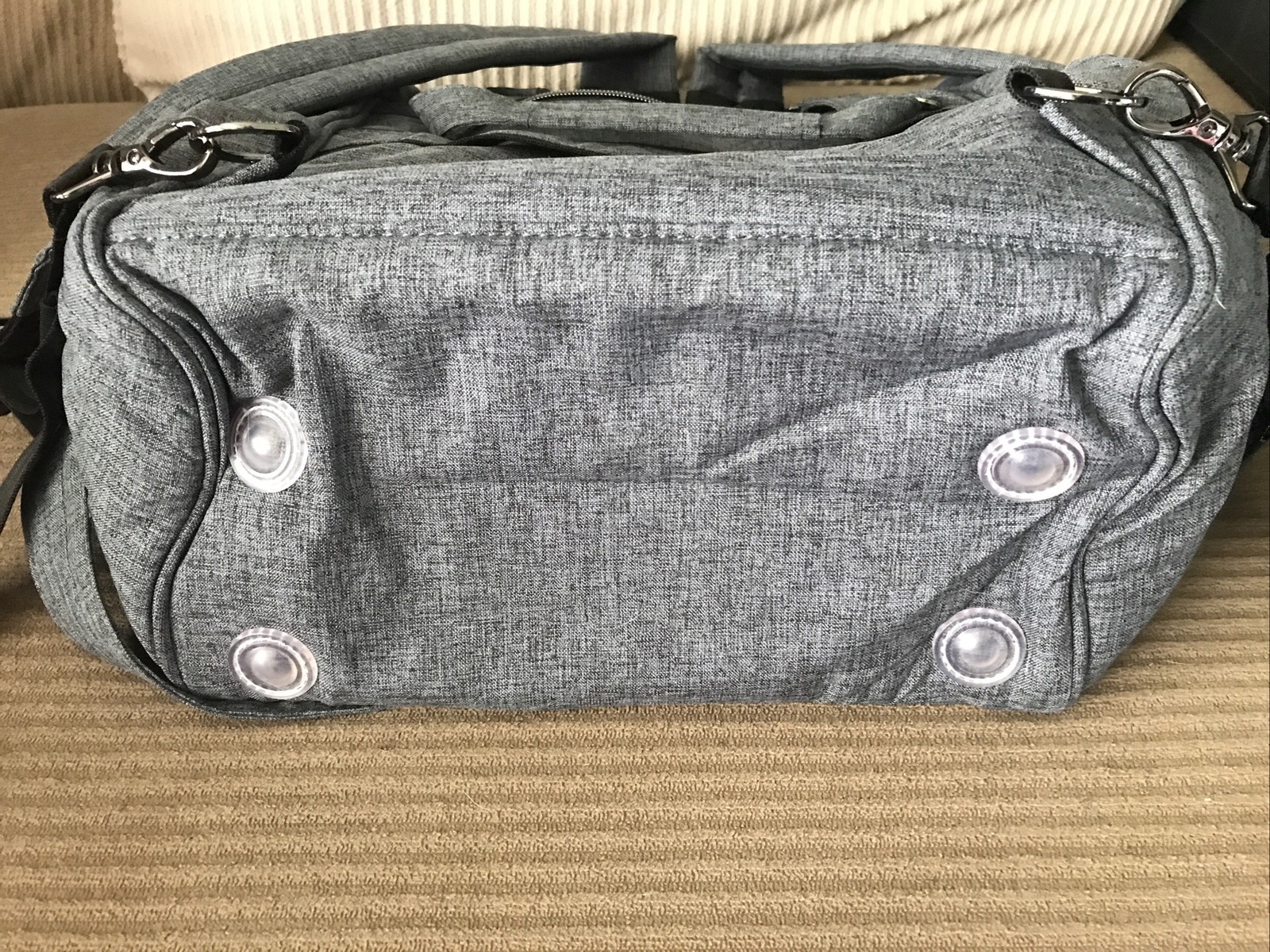Lug Via 2 Crossbody Tote Backpack Heather Gray Detachable Adjustable Straps