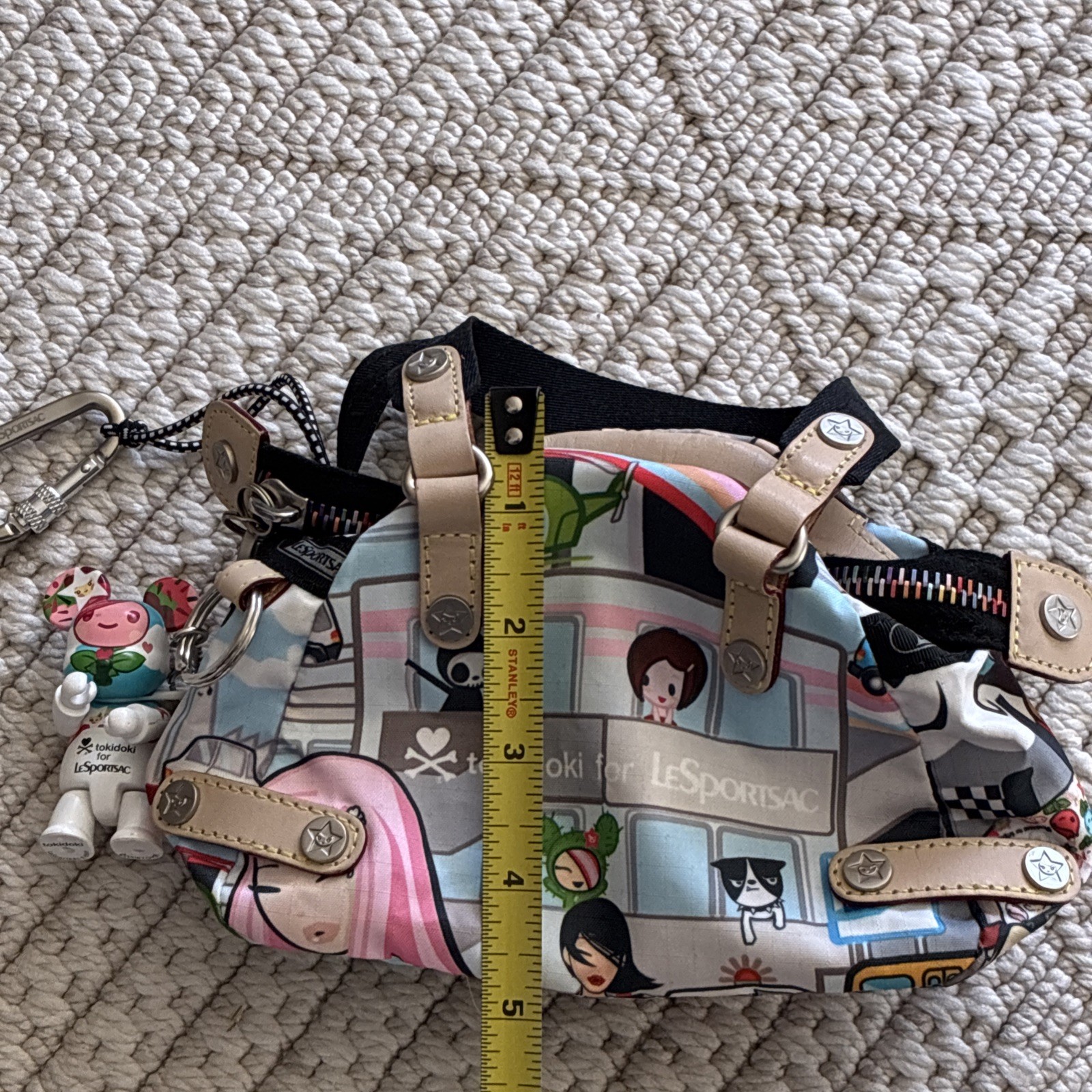 Tokidoki x LeSportsac Mini Handbag Purse w/ Charm Rare Print New W/O Tags