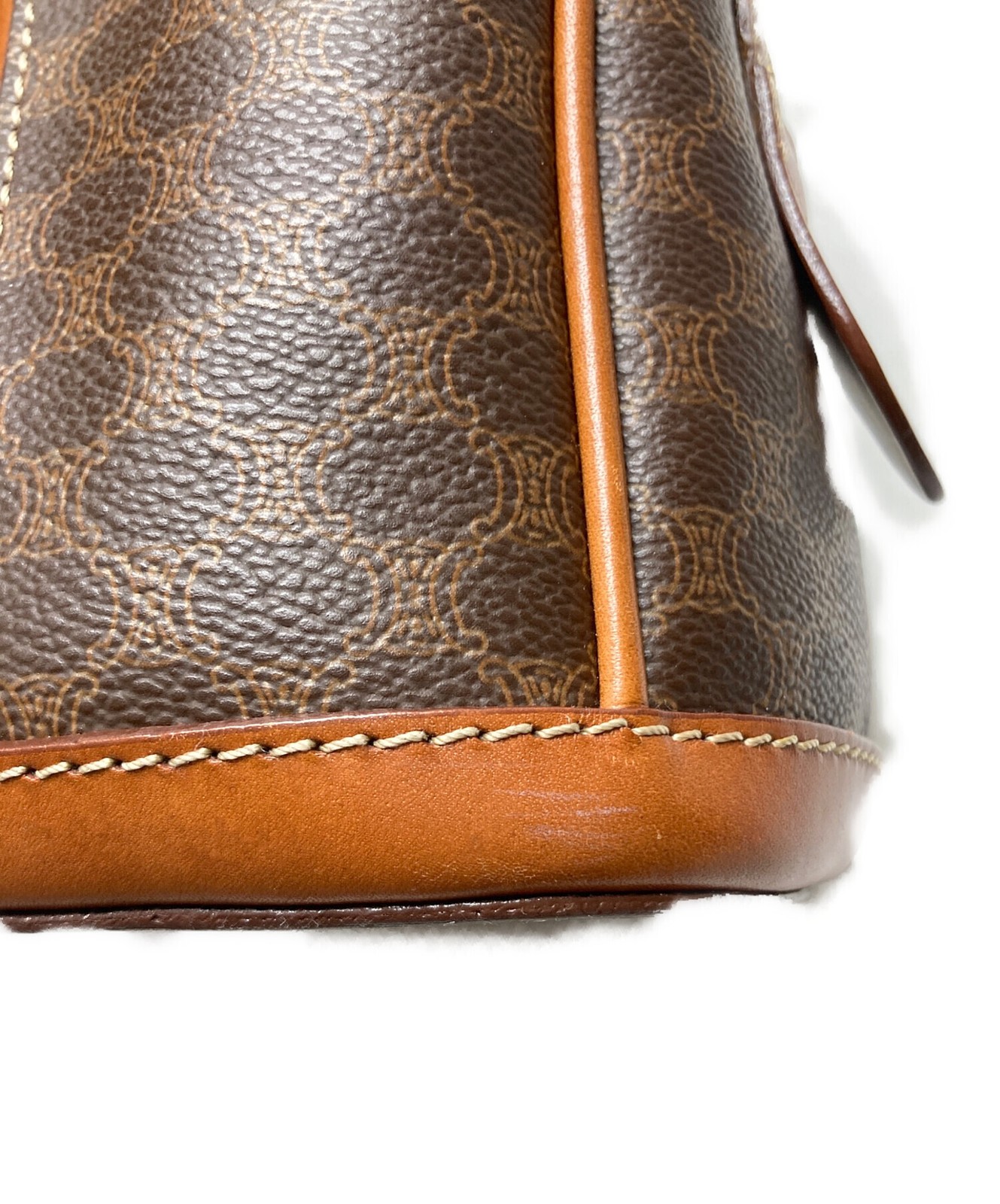 CELINE Macadam Handbag Brown Women’s Pre-owned MC96 Japan F/S USED