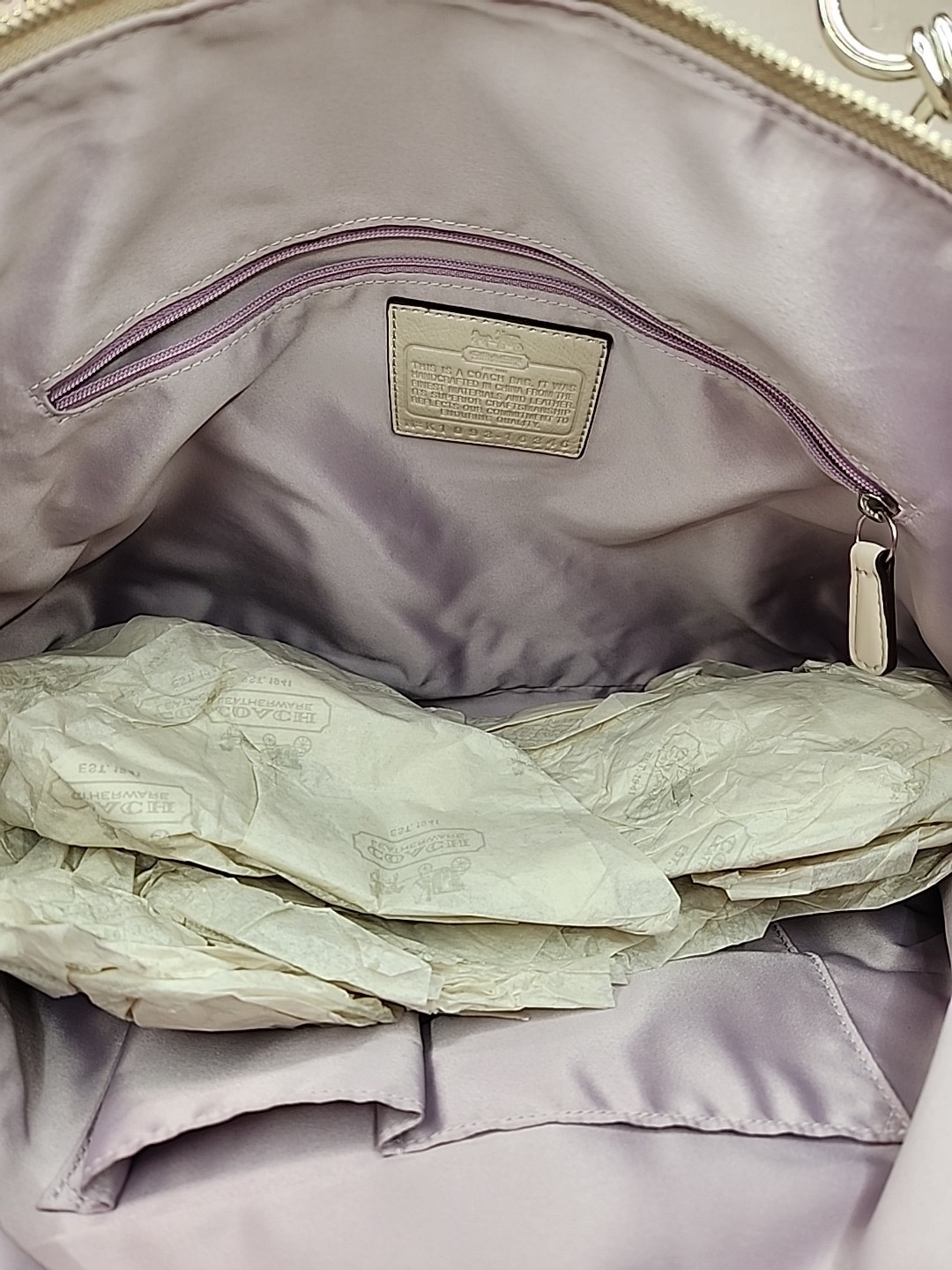 Coach k1093-16346 Madison Sophia Python Lthr Satchel Bag Shoulder Beige Taupe