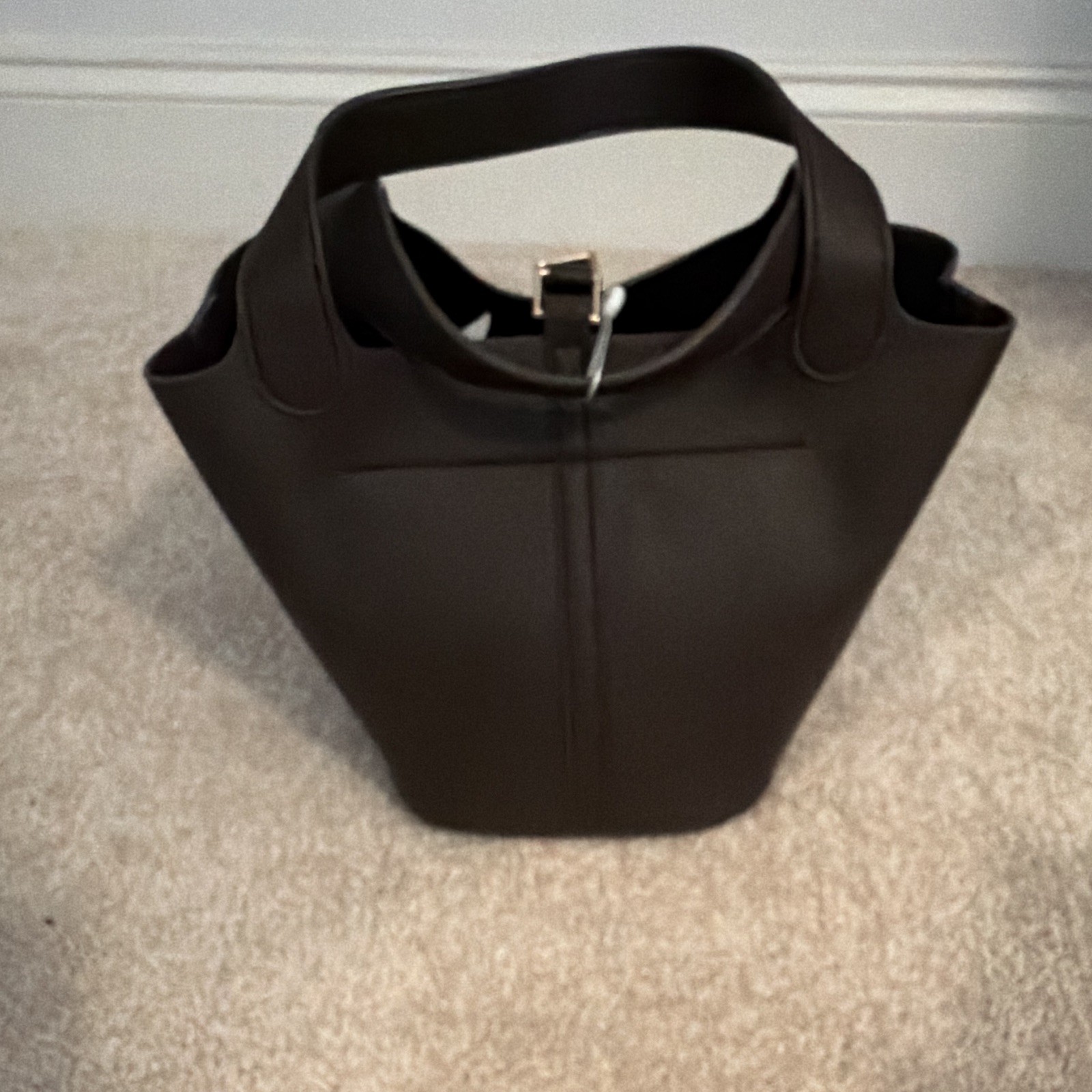 Valentina Orlando Women’s Medium Brown Top Handle Tote, Buckle, Studs Charm