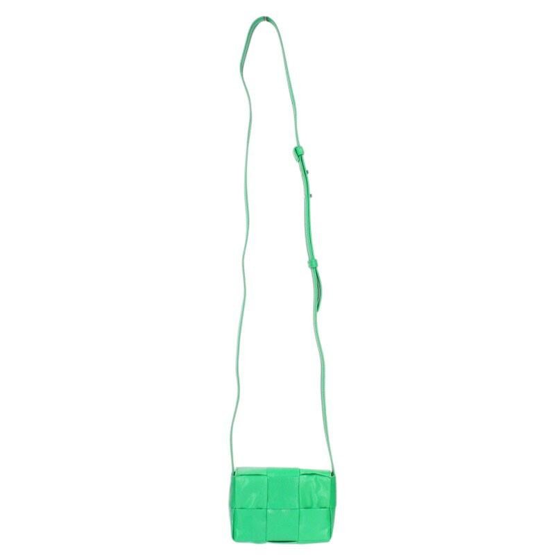 BOTTEGA VENETA Bag: CANDY CASSETTE Green W12H8D2cm w/dust bag;