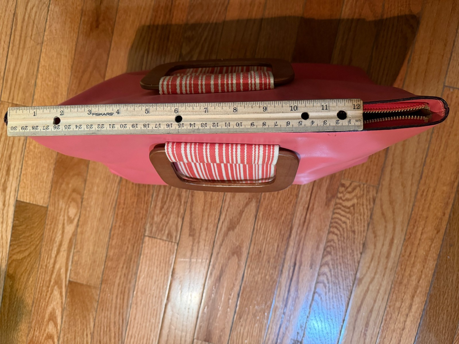 Kate Spade Vintage Pink Tote Bag with Wooden Handle