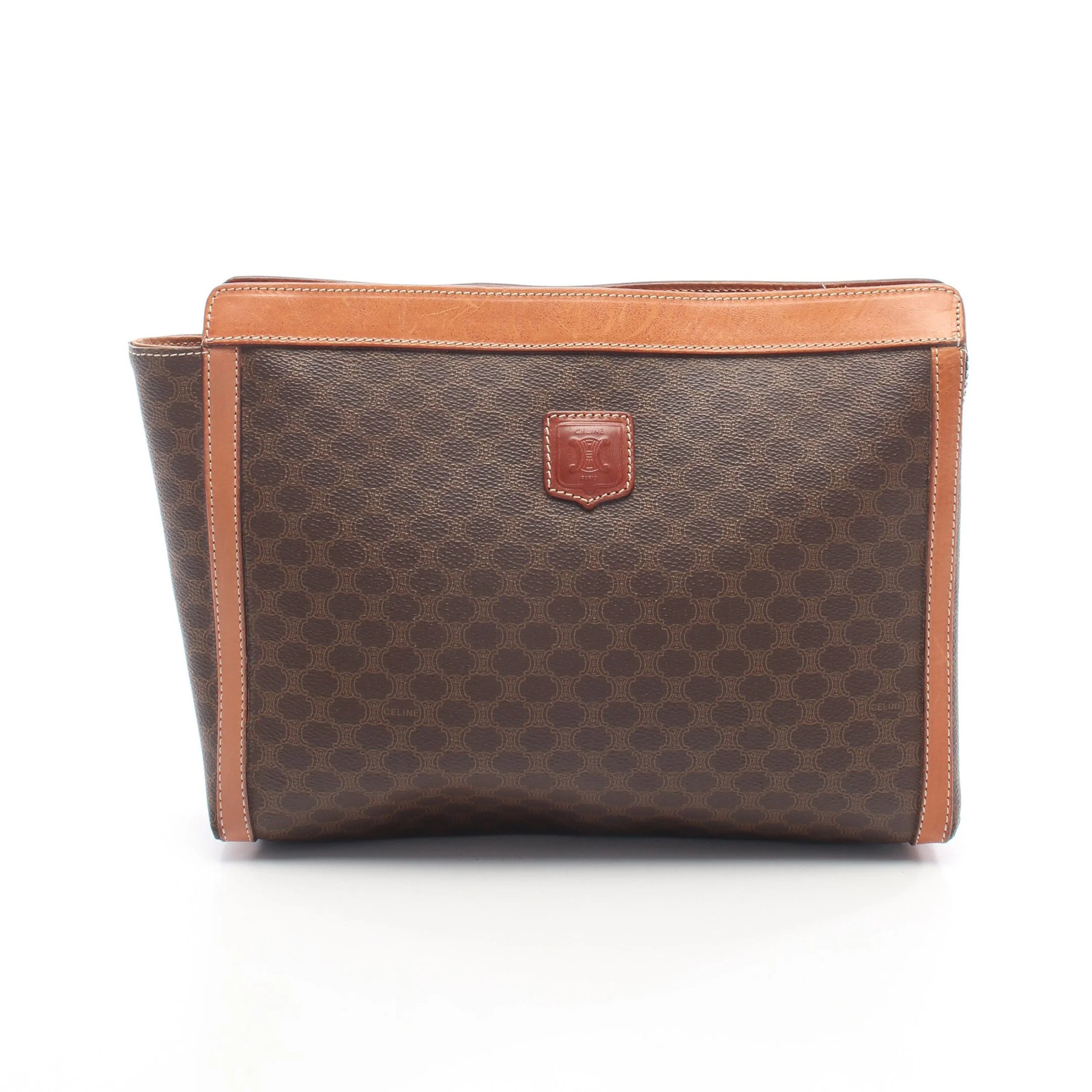 Celine Macadam Clutch Bag Brown PVC #RCB2639