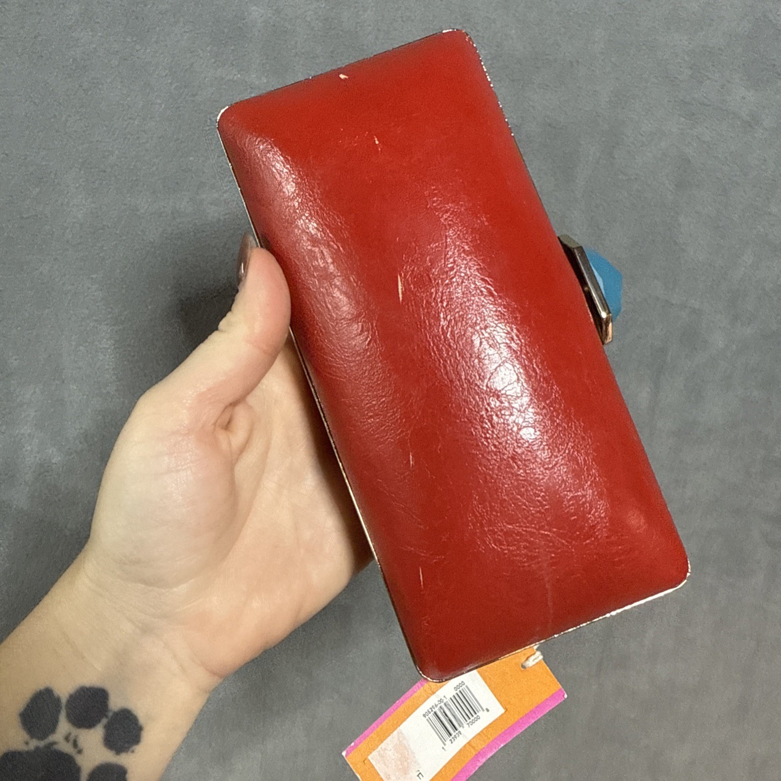 Banana Republic Trina Turk Clutch Red Jewel Latch Clutch Limited Edition READ