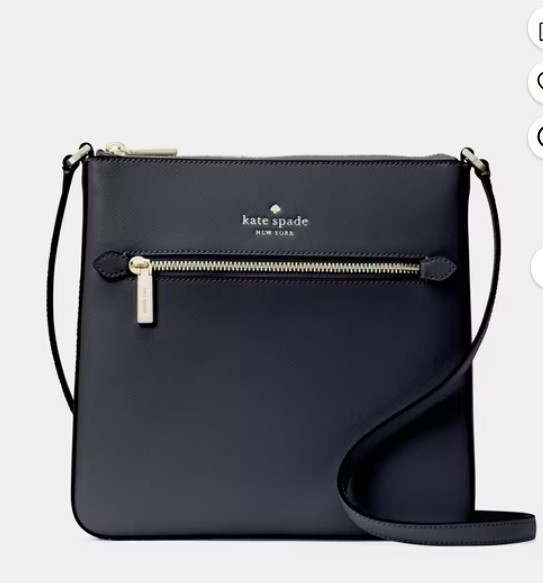 Kate Spade Sadie Large Crossbody Bag Black Leather K7379 Adjustable Strap Purse