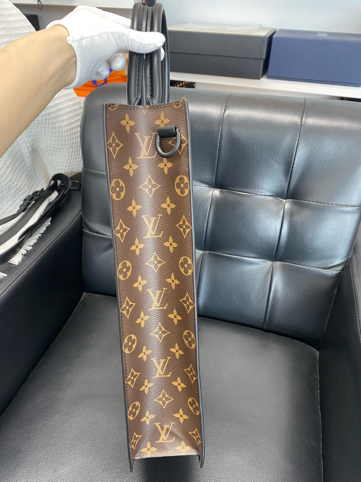 Louis Vuitton Pre-Owned Authentic Tote Shoulder Bag Brown M45667 36×36×9cm