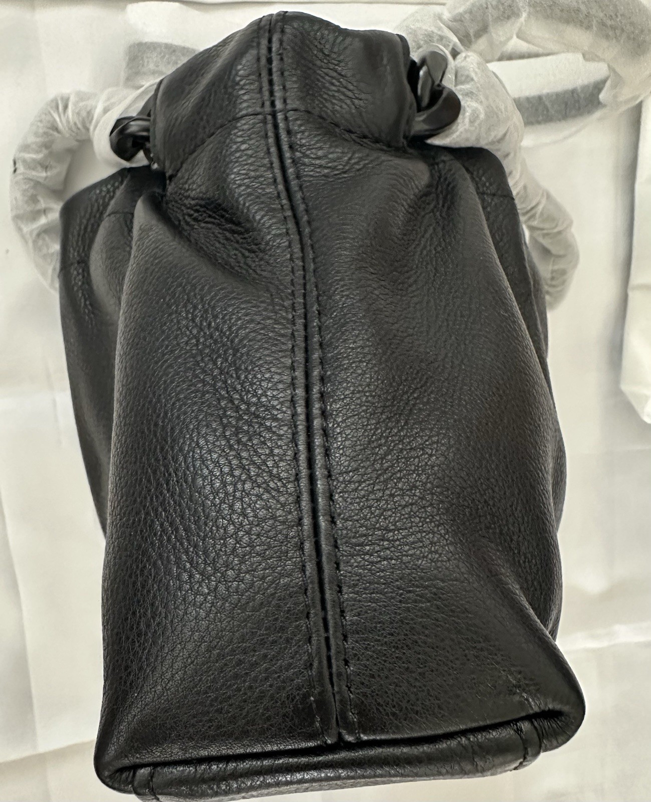 AIMEE KESTENBERG CHAIN HANDHELD CROSSBODY BAG, GENUINE LEATHER, BLACK, NWT