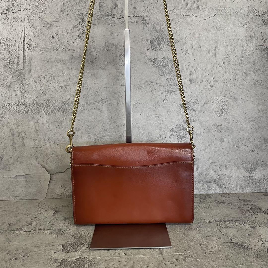 Excellent condition COACH shoulder bag chain tabby bead chain PVC leather
