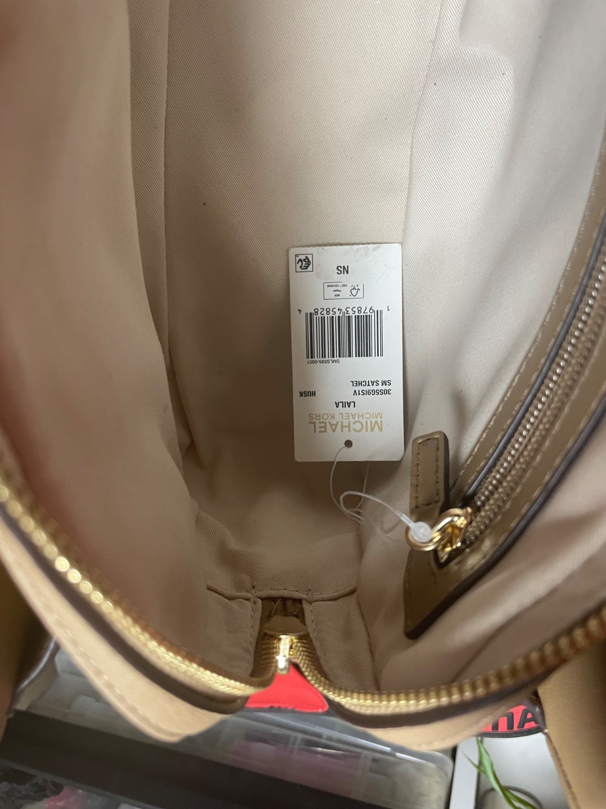 Michael Kors Laila Small Satchel Husk