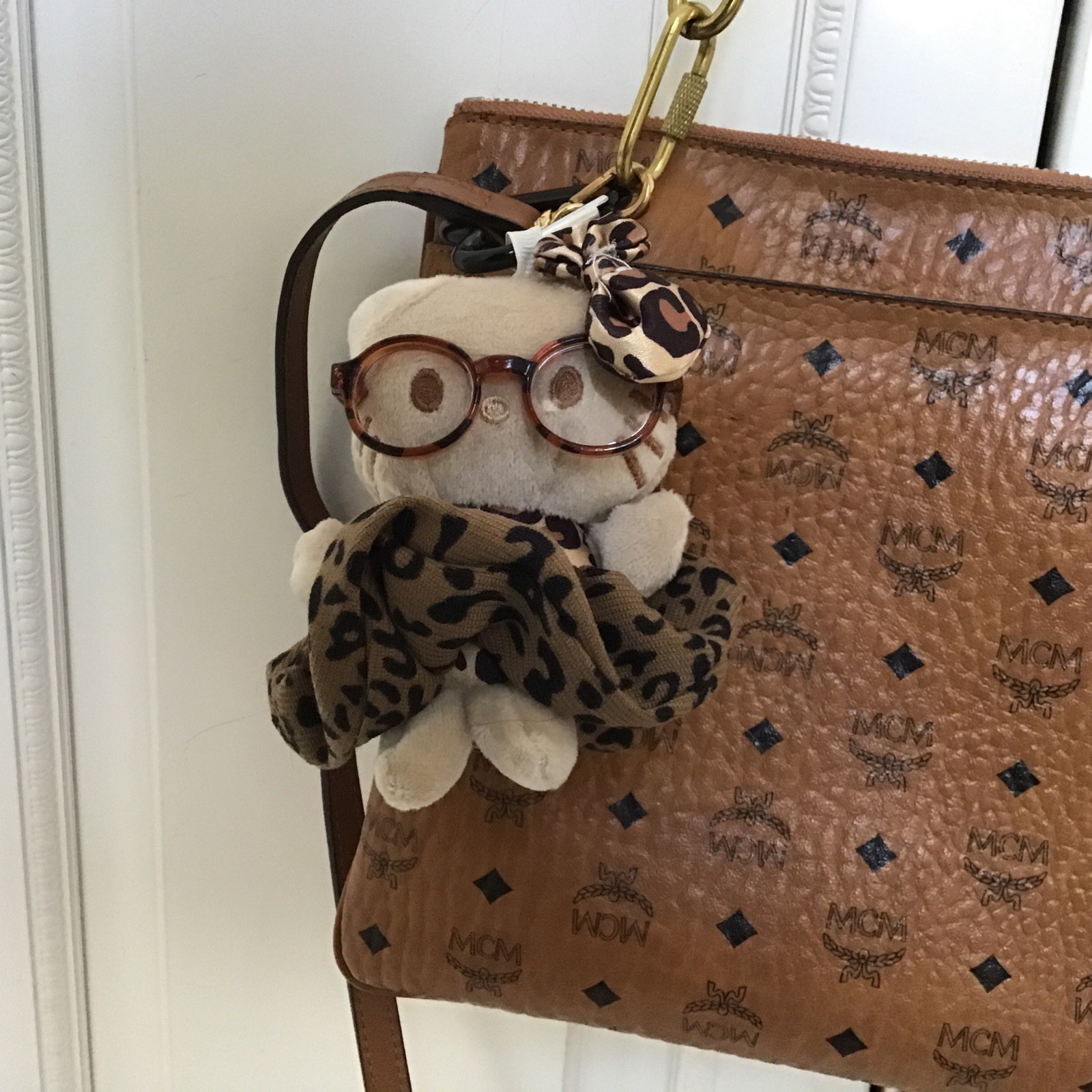 MCM Visetos Rabbit Crossbody Bag, Approximately 8.25 X 11.5 Inches