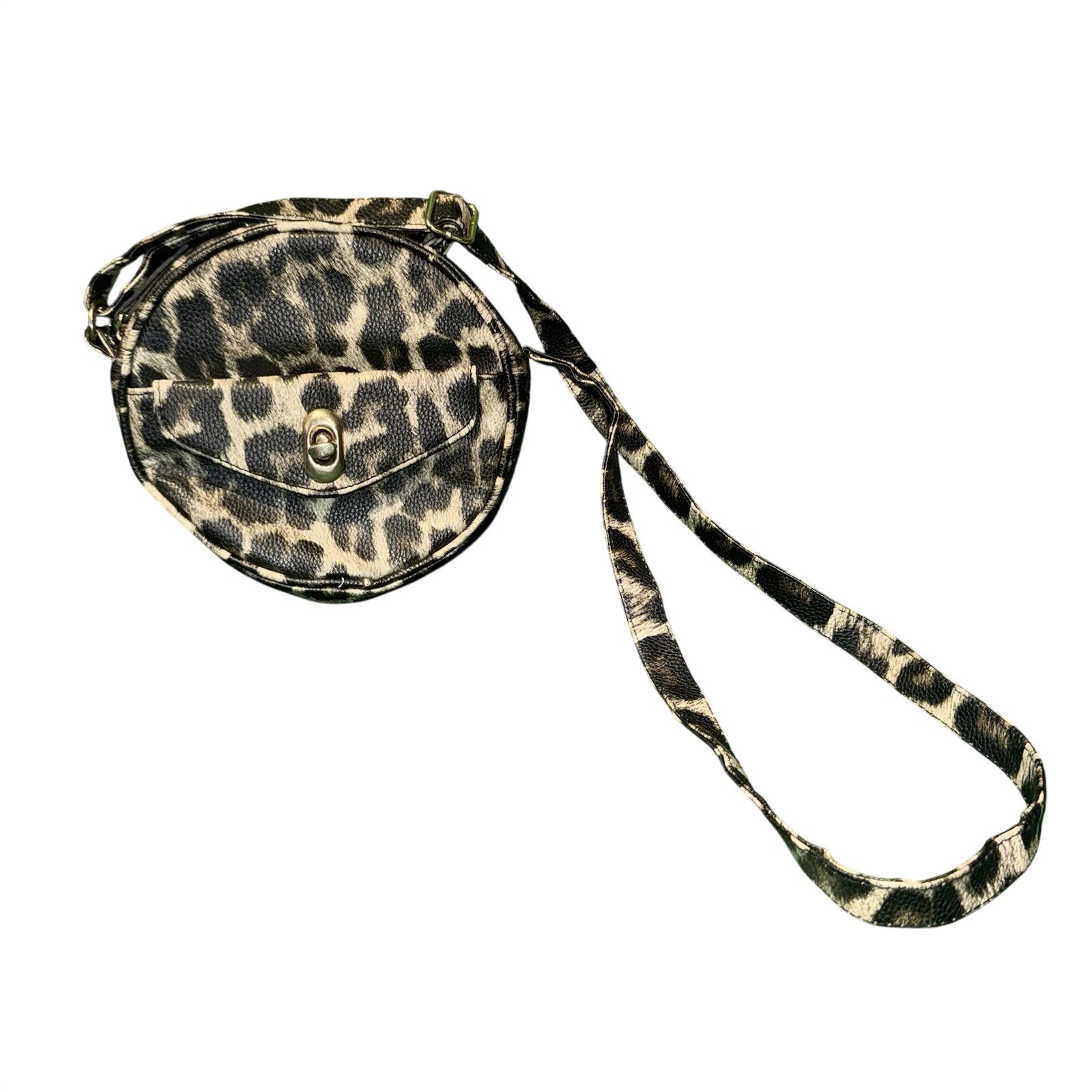 Primark Just Be Leopard Print Canteen Purse Round Crossbody Bag Animal Print