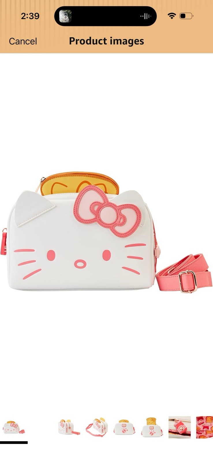 Loungefly Hello Kitty Crossbody Toaster Bag NWT
