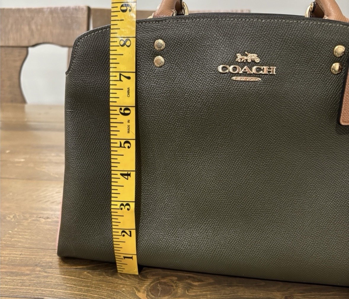 Coach Colorblock Lillie Carryall Pink/Green/Brown Leather NWT $428 Retail