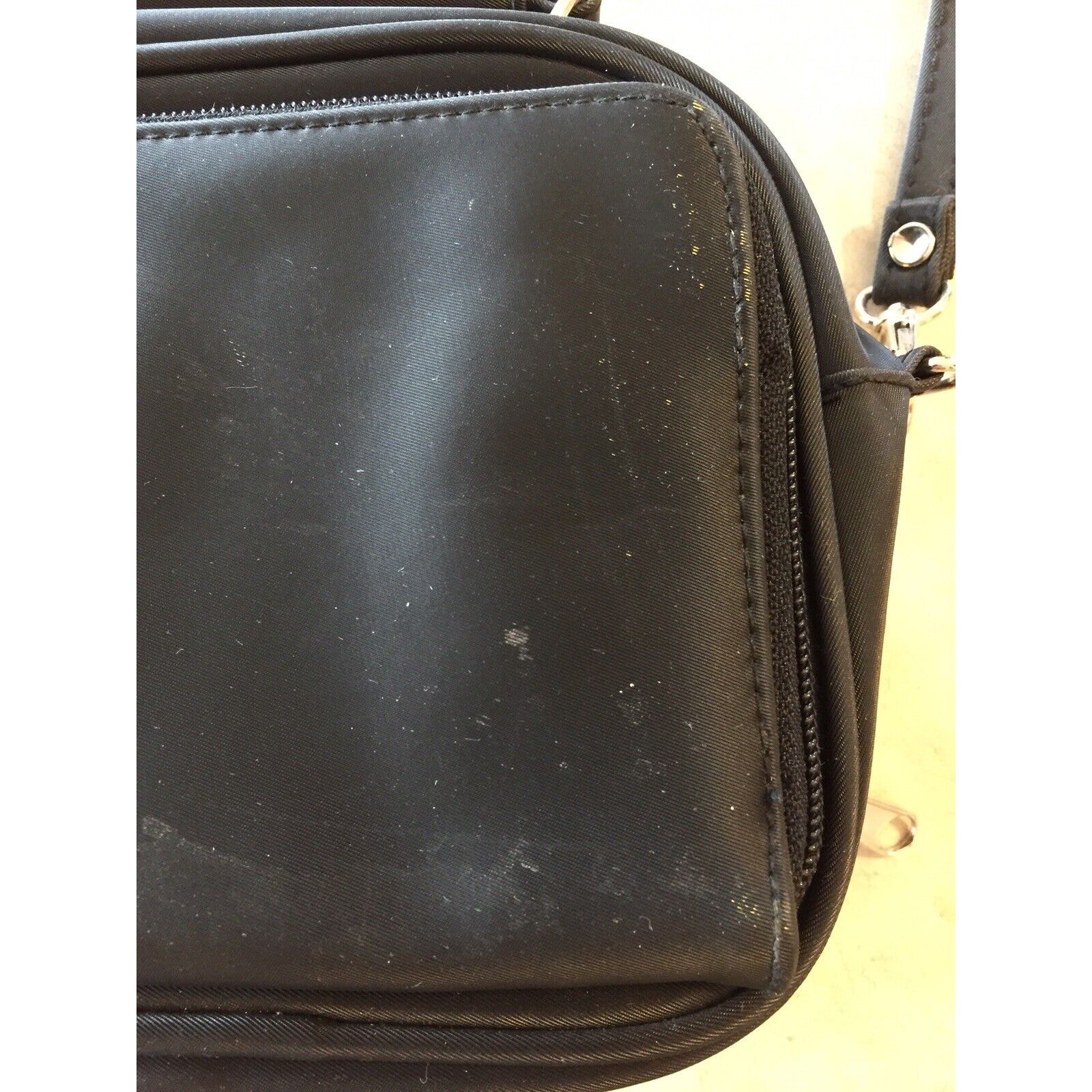 Limited Too Sz 16/5 Black Dress and Purse Multi Pocket Makeup Case Heart Charm