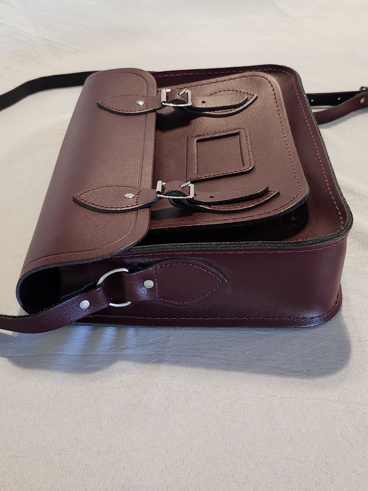The Cambridge Satchel Company Oxblood Leather Messenger Crossbody Bag