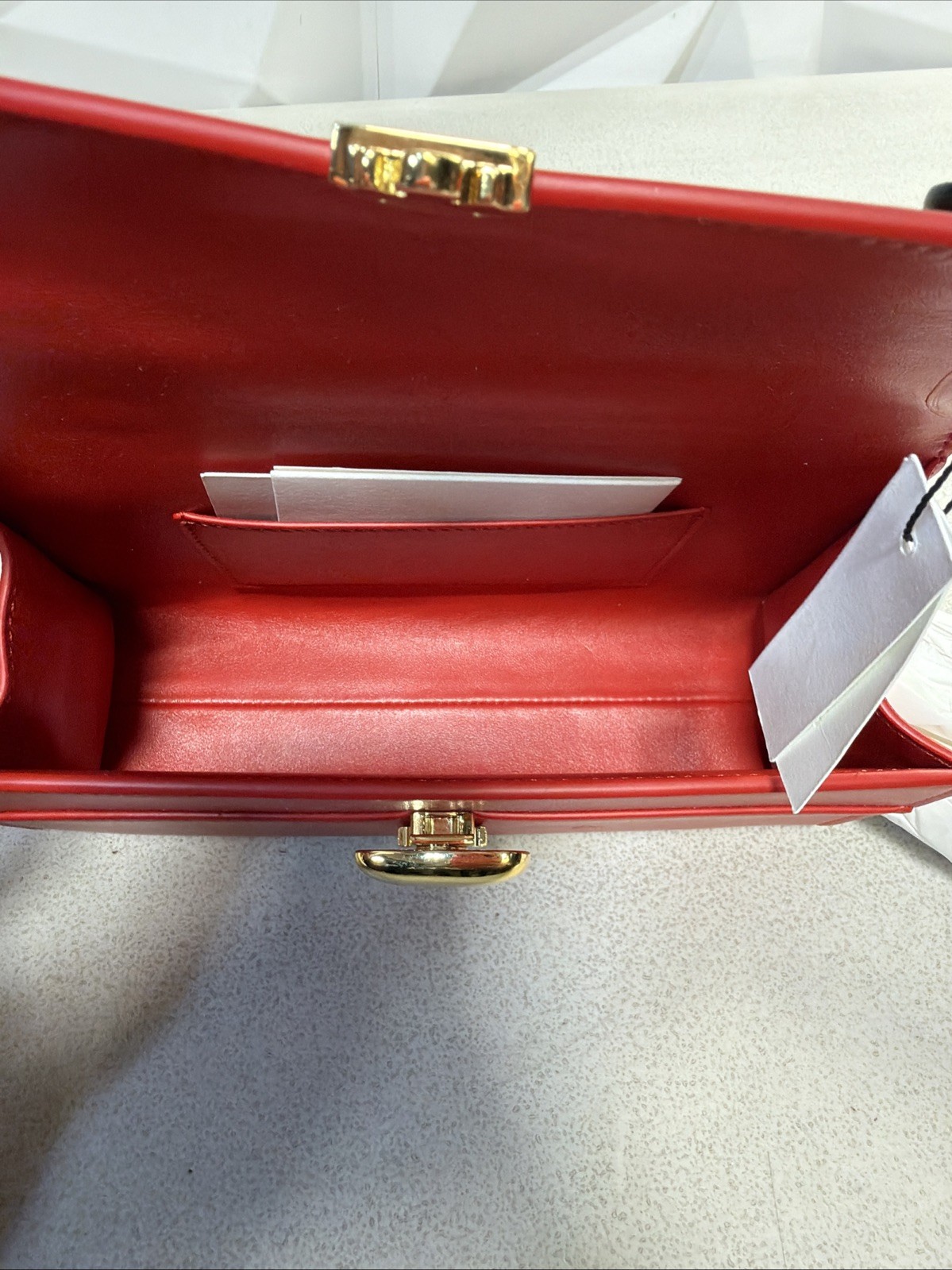 SAVETTE Symmetry Pochette Red Leather READ DESCRIPTION