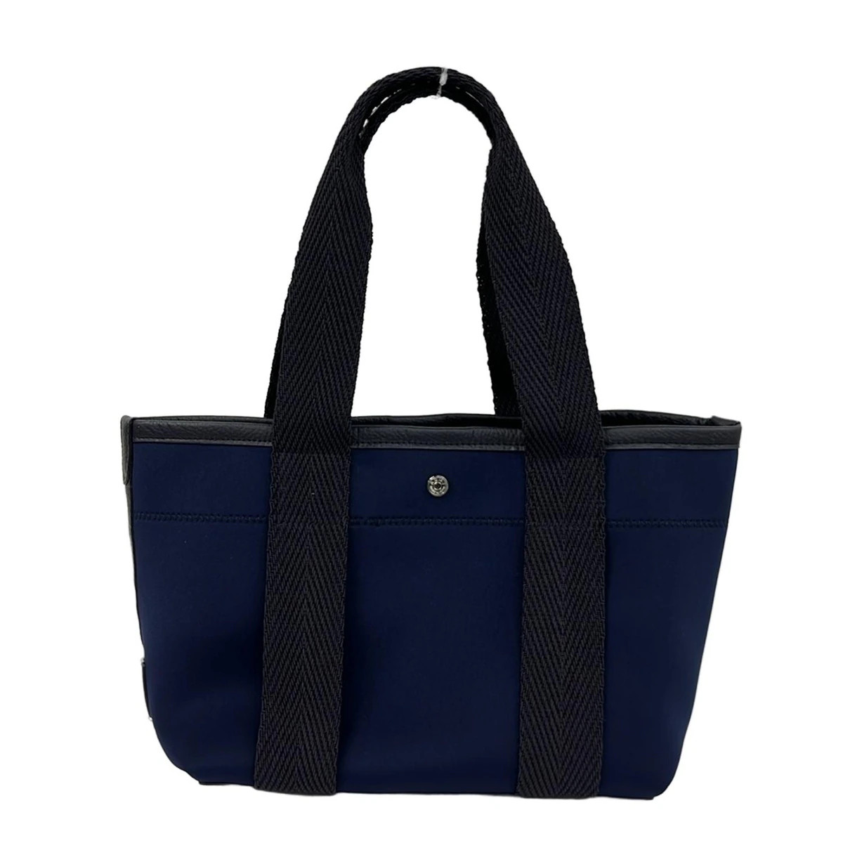 Accessoires De Mademoiselle (ADMJ) Dark Navy Polyurethane Leather Tote Bag