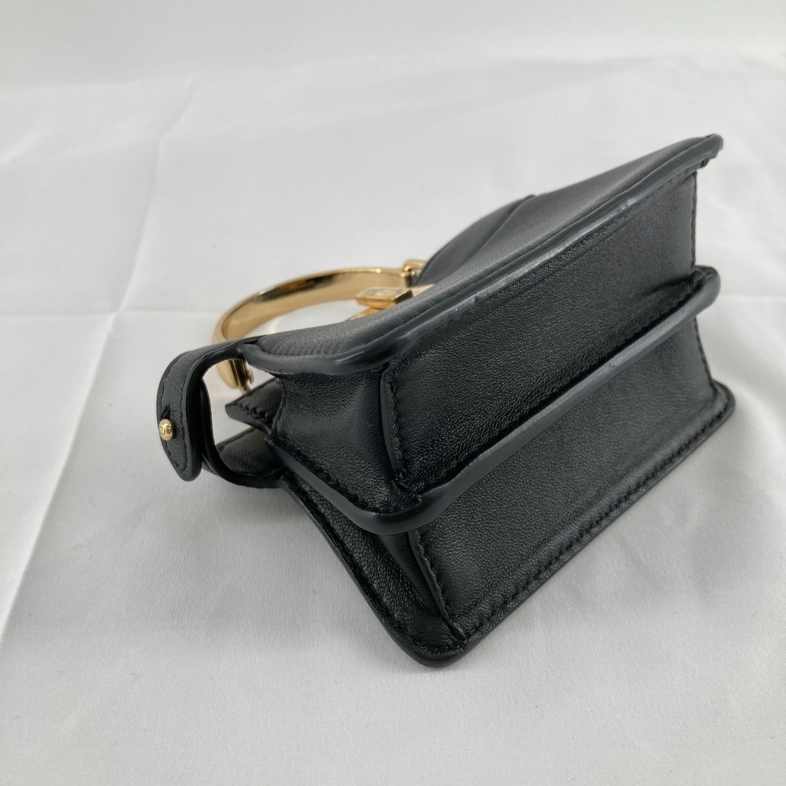 FENDI Nano Peekaboo Shoulder 2-Way Handbag, Black